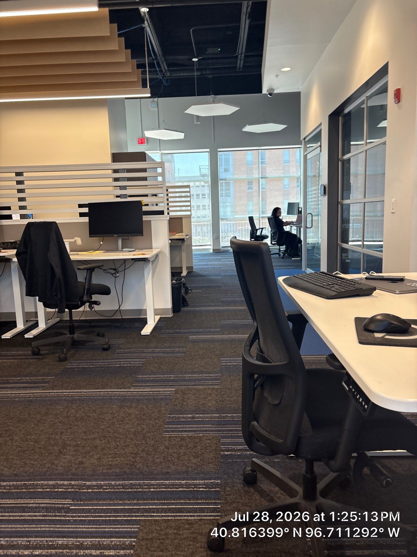 Modern Office Workspace Configuration and Furniture Setup in Lincoln by CompanyCam Sales Demo
