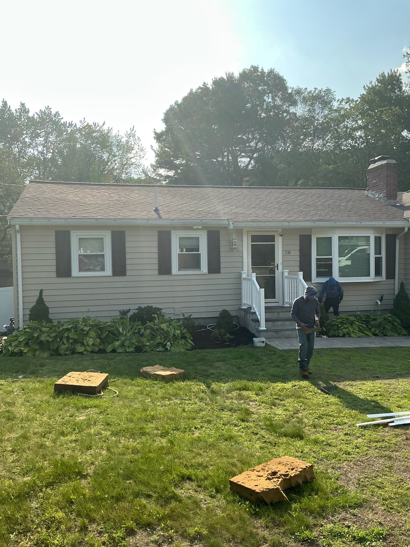 Full Roof Replacement & Chimney Repair – Onyx Black, MA by Mighty Dog Roofing of Greater Middlesex County
