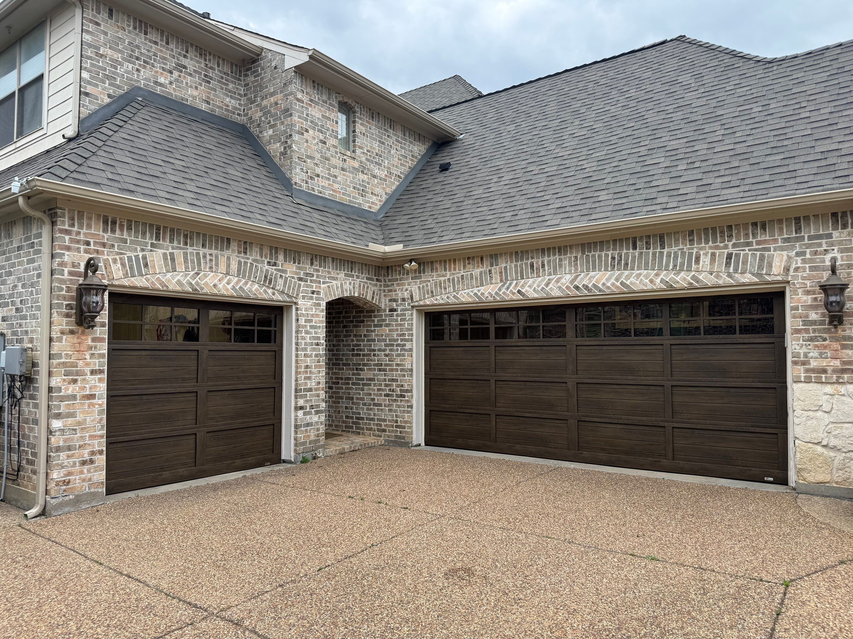 Martin Wood-Grain Garage Door Installation in Flower Mound by Meadows Garage Doors