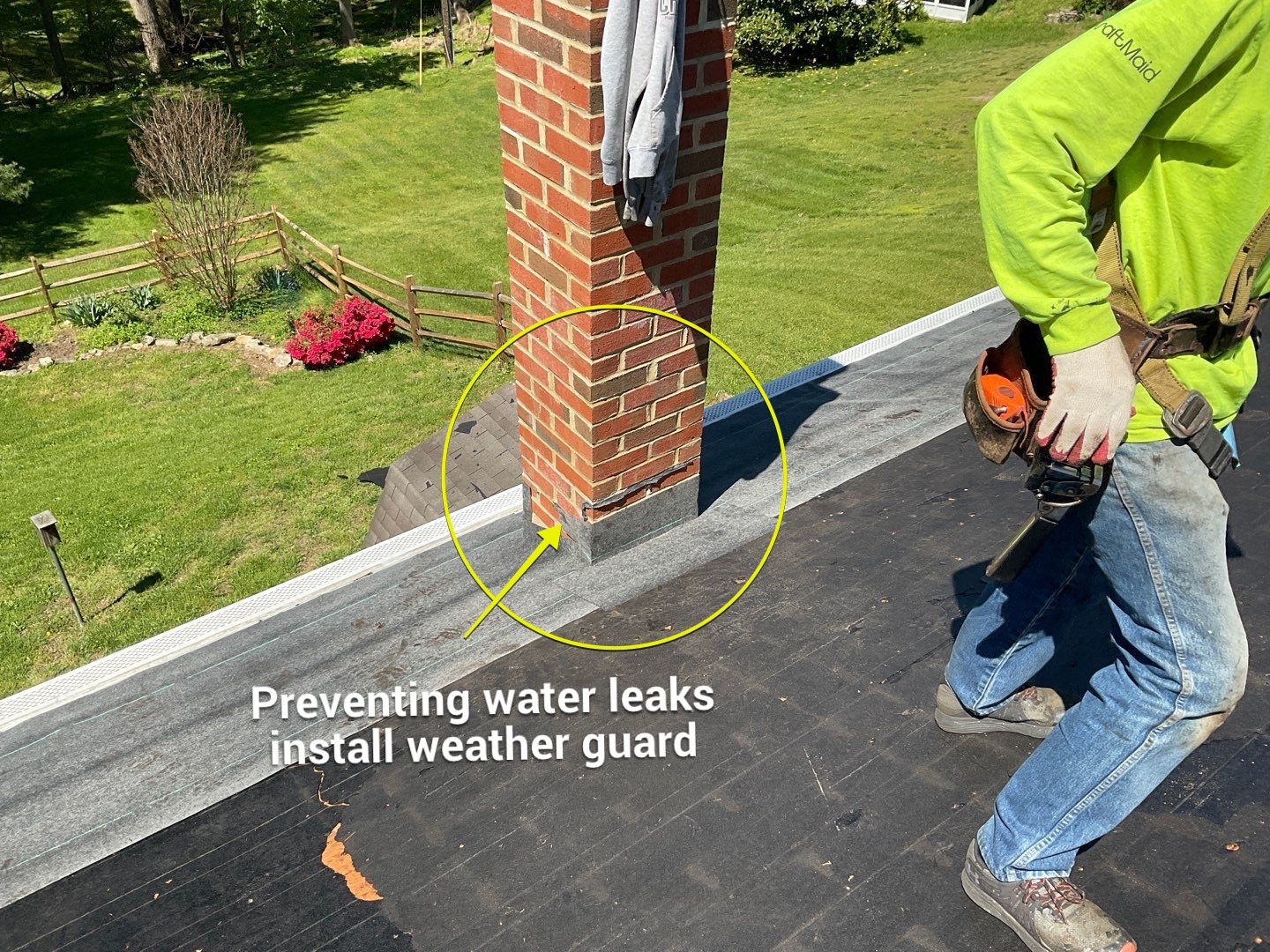 Residential Roofing Installation using Landmark Shingles Color Weatherwood by Alpha Design Services