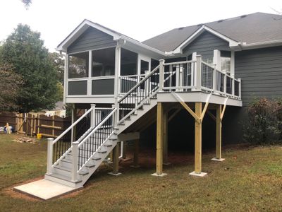 Custom Screened-In Porch and Composite Deck Addition in Acworth