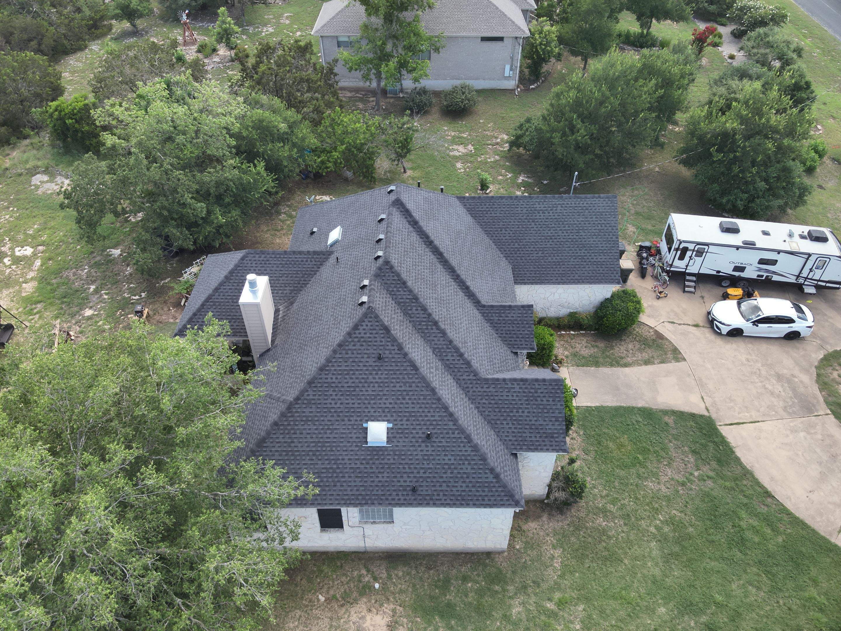 Residential Roof Replacement using GAF - HDZ - Charcoal by Action Exteriors Austin