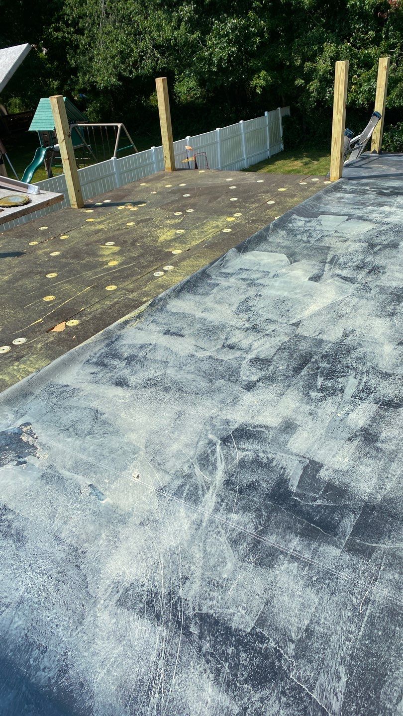 Siding Repair using Certainteed Mainsteet D4 and EPDM roof under deck by A Plus Exterior