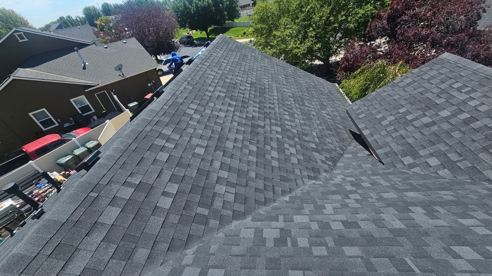 Complete Residential Roof Replacement Featuring Gray Architectural Shingles in Meridian by Olive Roofing