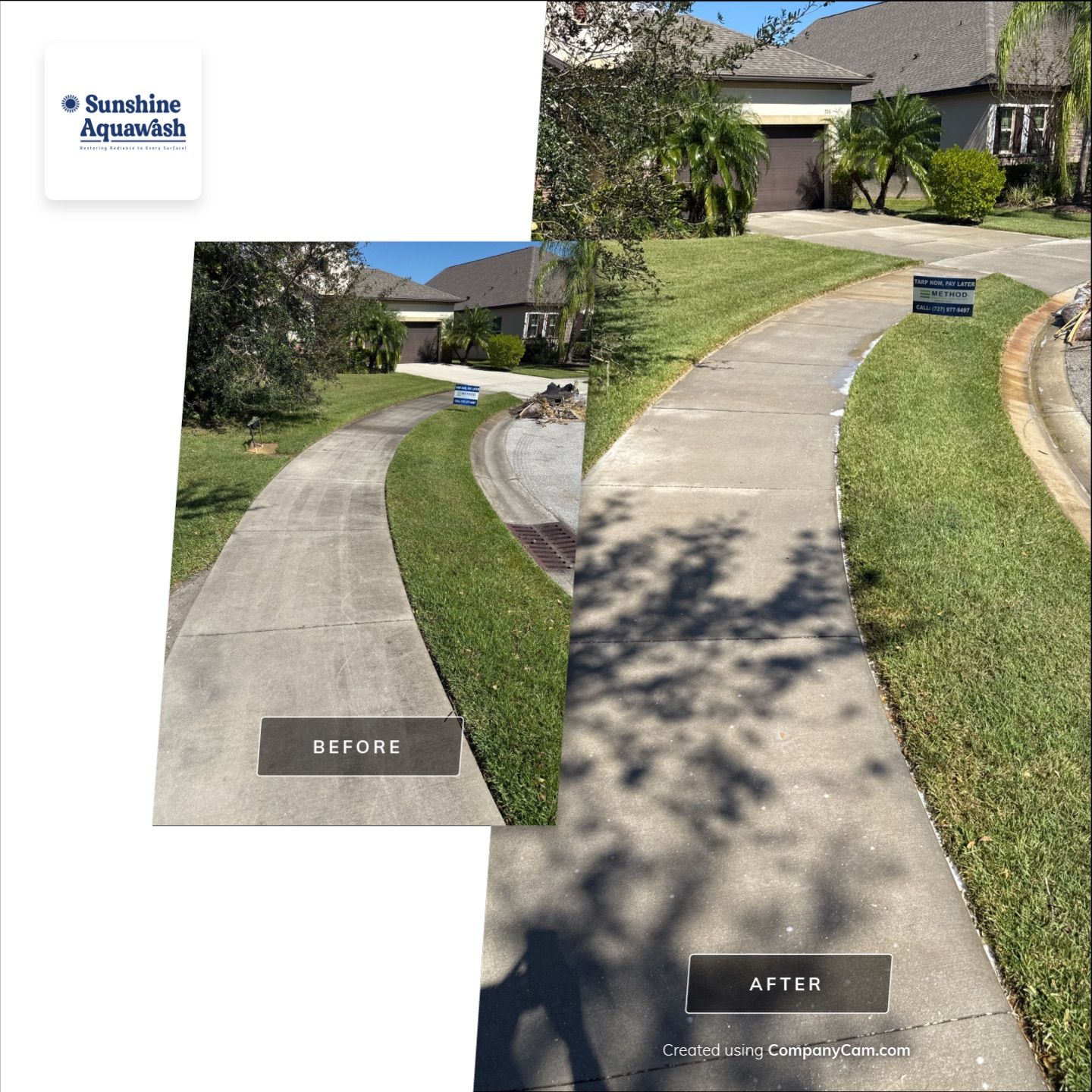 Concrete Driveway, Sidewalk, and Entryway Cleaning in Raven Crest, Bradenton, FL by Sunshine AquaWash