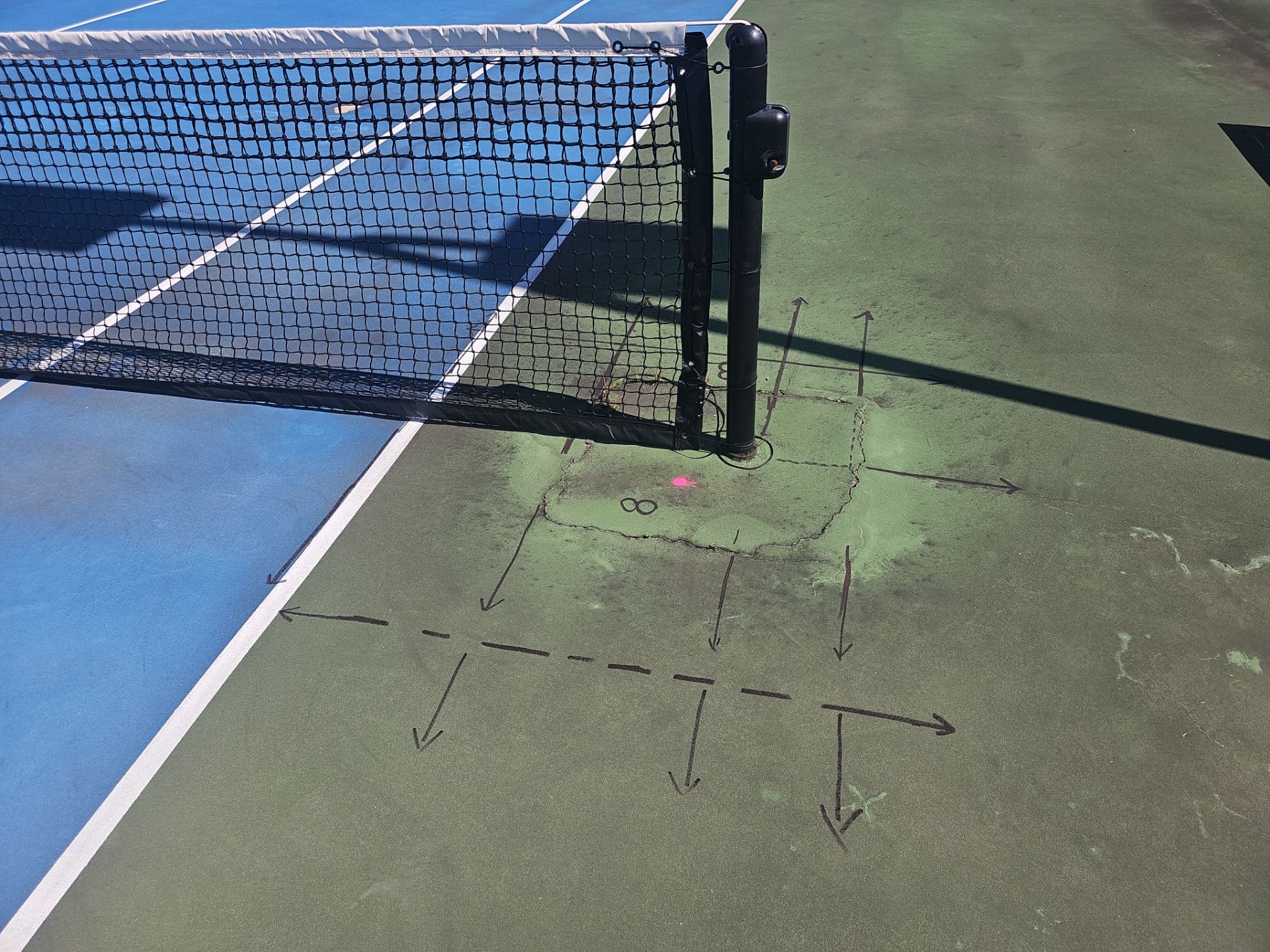 Concrete Assessment Project for Tennis Courts by Alsip Locating Service, LLC