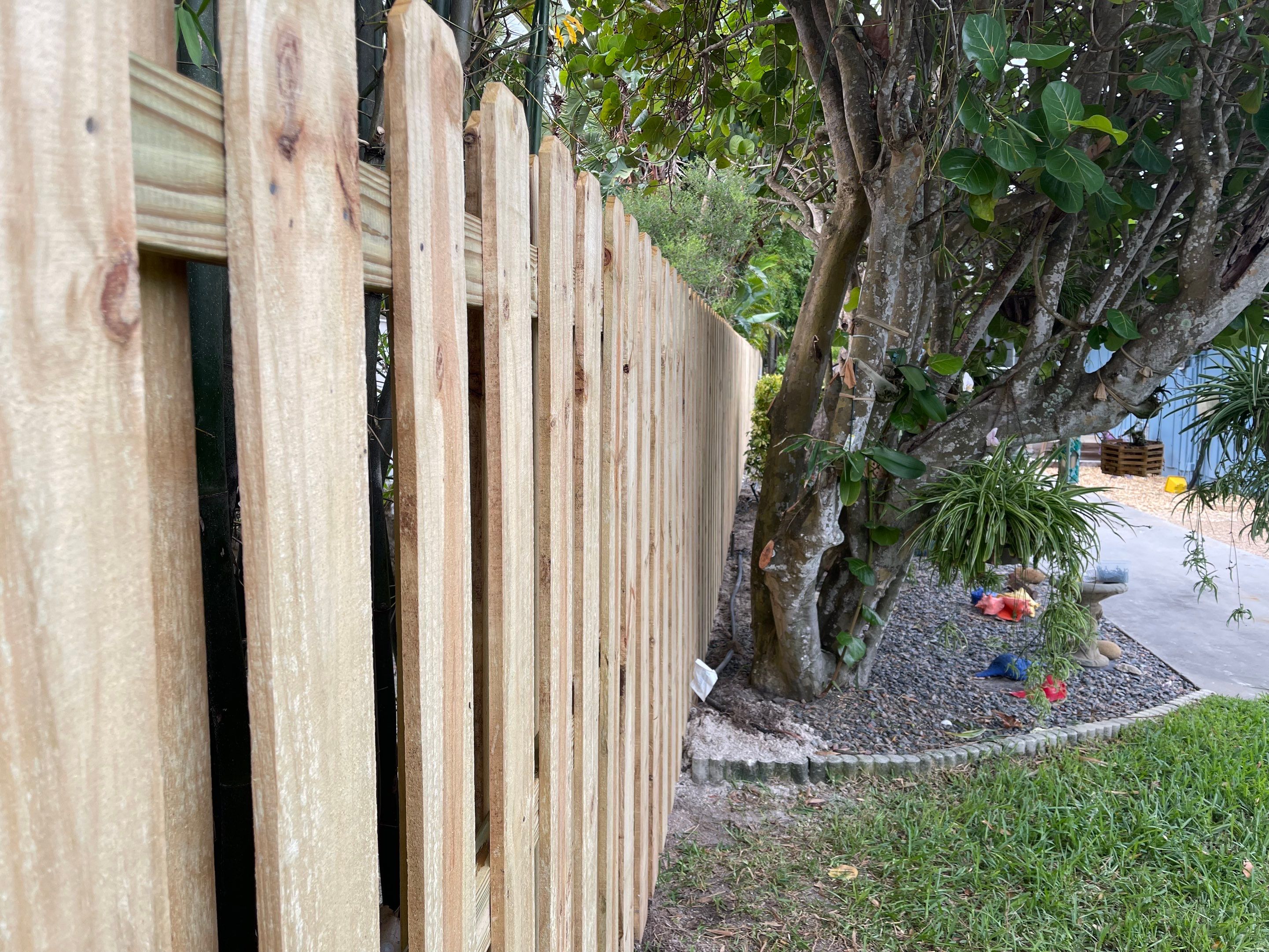 Longboat Key, FL 6 ft. Tall Entry Gates & Shadowbox Wood Fence by Asap fence and gates, LLC