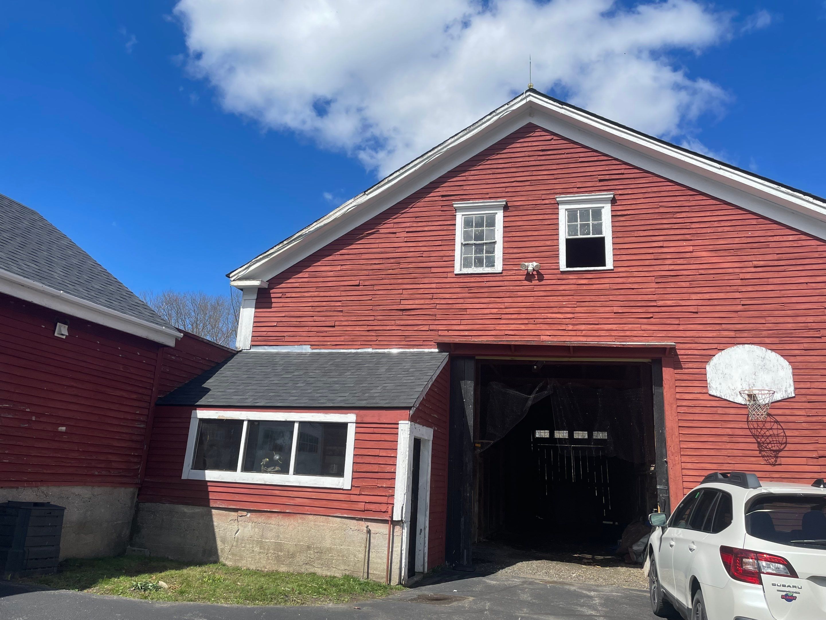 Architectural Shingle Roof Replacement for Red Barn in Falmouth by Tall pine roofing