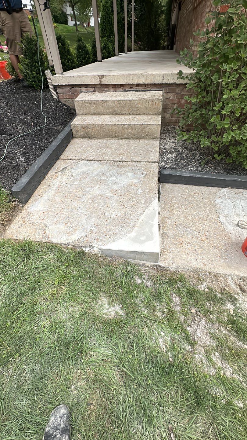 Twilight Garage, Walkway and Porch Project in Pittsburgh by Floors in a Day, Inc