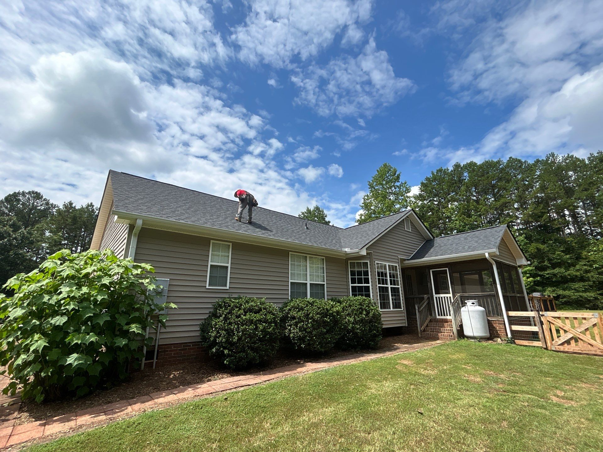 Residential Roofing Installation using CertainTeed Moire Black by Roofsters
