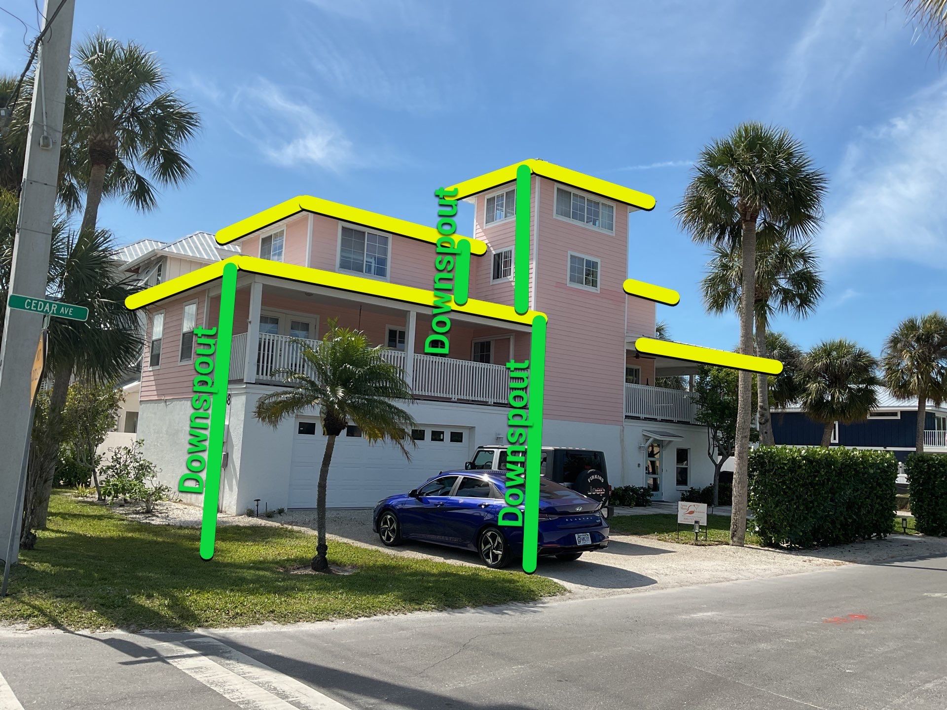 Downspout Extension Project in Anna Maria by Gutter Professors