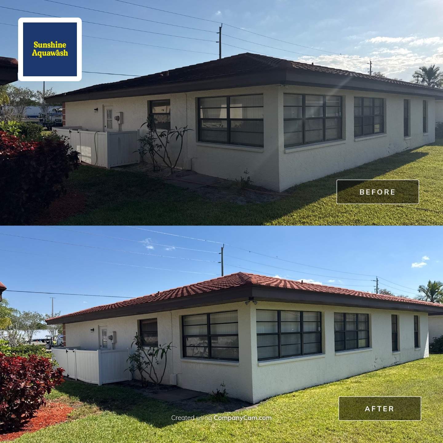 Tile Roof & Driveway Cleaning in Vivienda at Bradenton, FL | No Roof Walking by Sunshine AquaWash