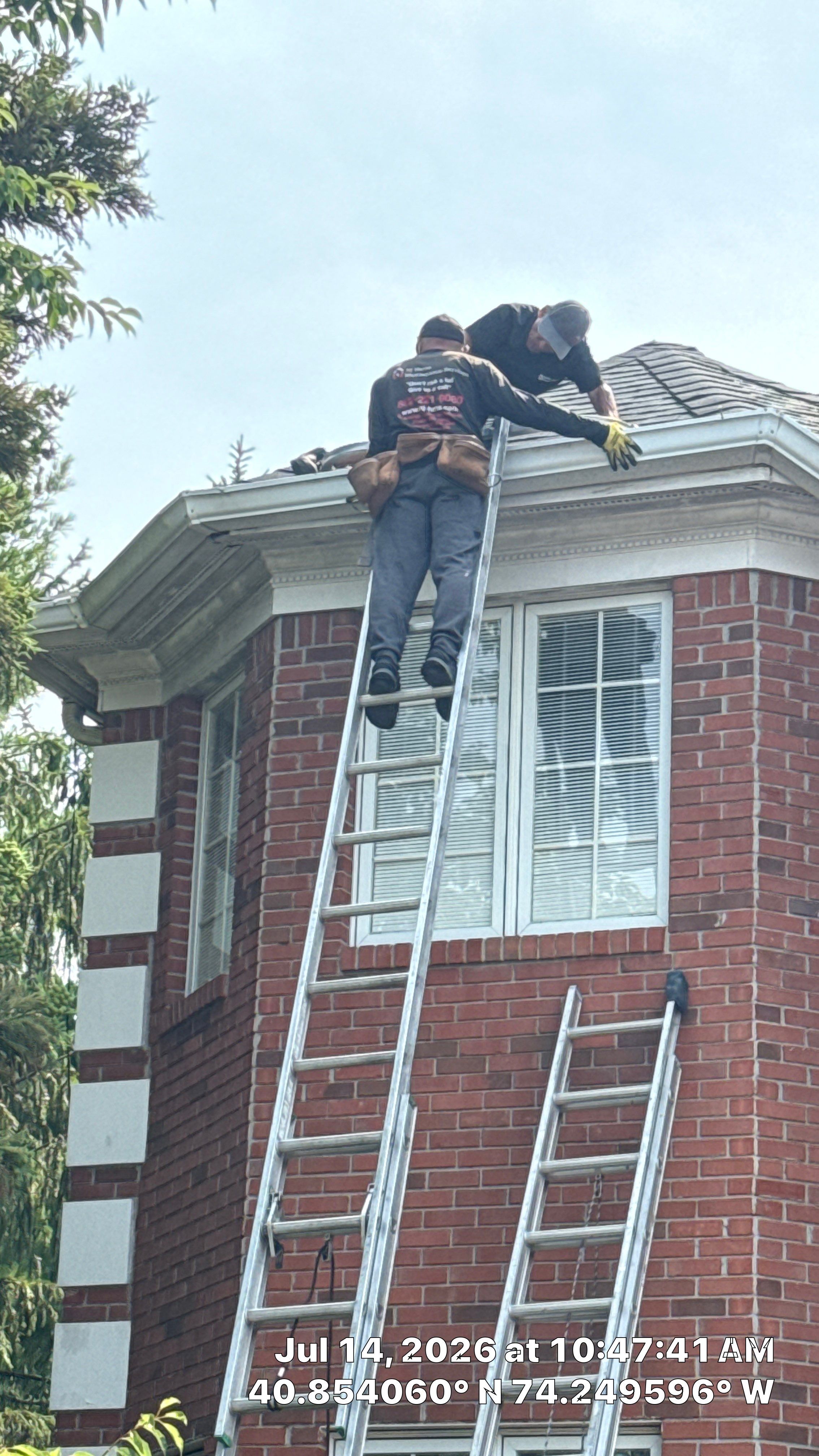 Soffit and Fascia Board Repair, Seamless Gutter Install Project in North Caldwell, New Jersey by NJ Home Maintenance Services