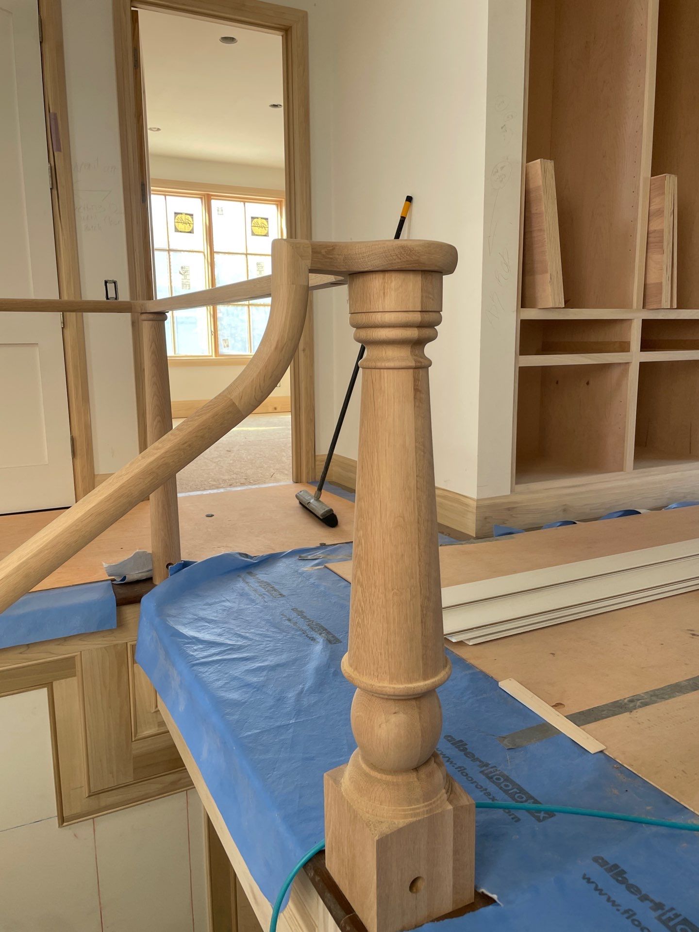 Stunning Ada Brownstone - Custom Staircase, Pattern Floor by RTBaldwin Hardwood Floors