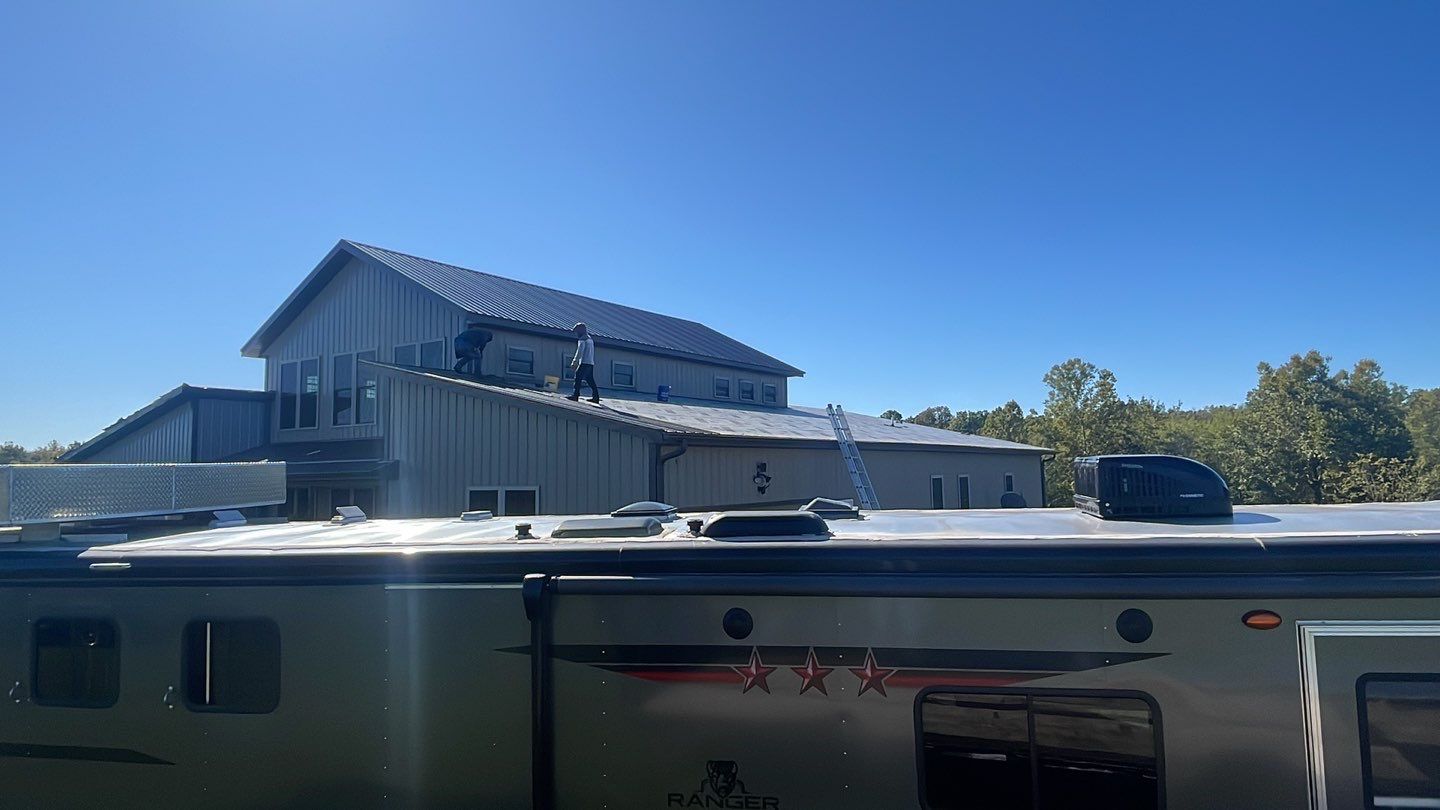 Residential Roofing Install - 29-Gauge G-Rib Metal - Color Burnished Slate  by Titan Commercial & Residential Roofing 