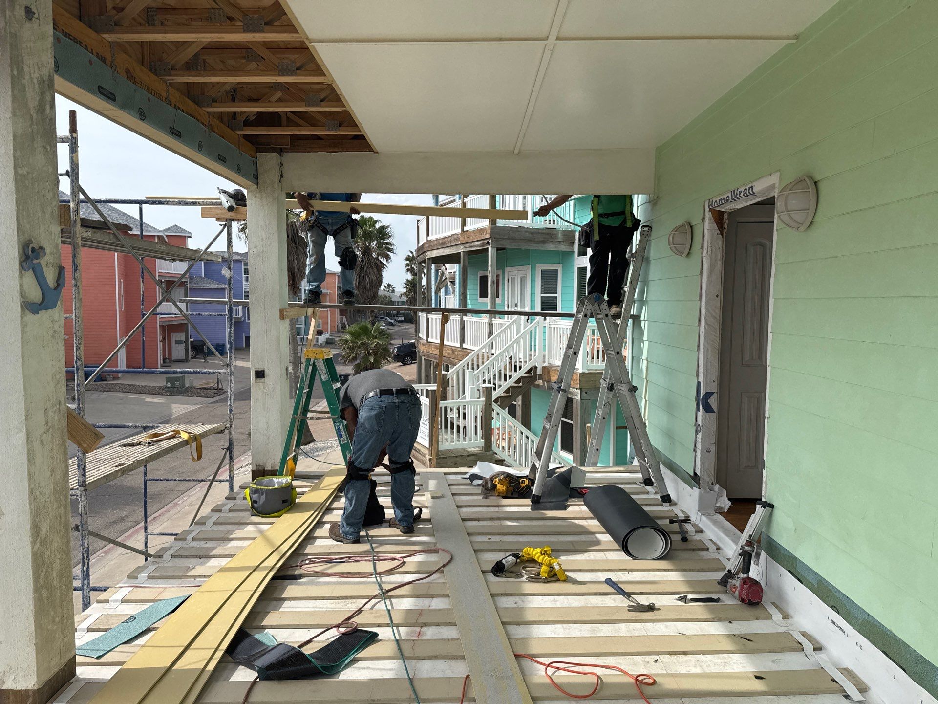 Walk Out Patio Cover by Bayfront Roofing and Construction