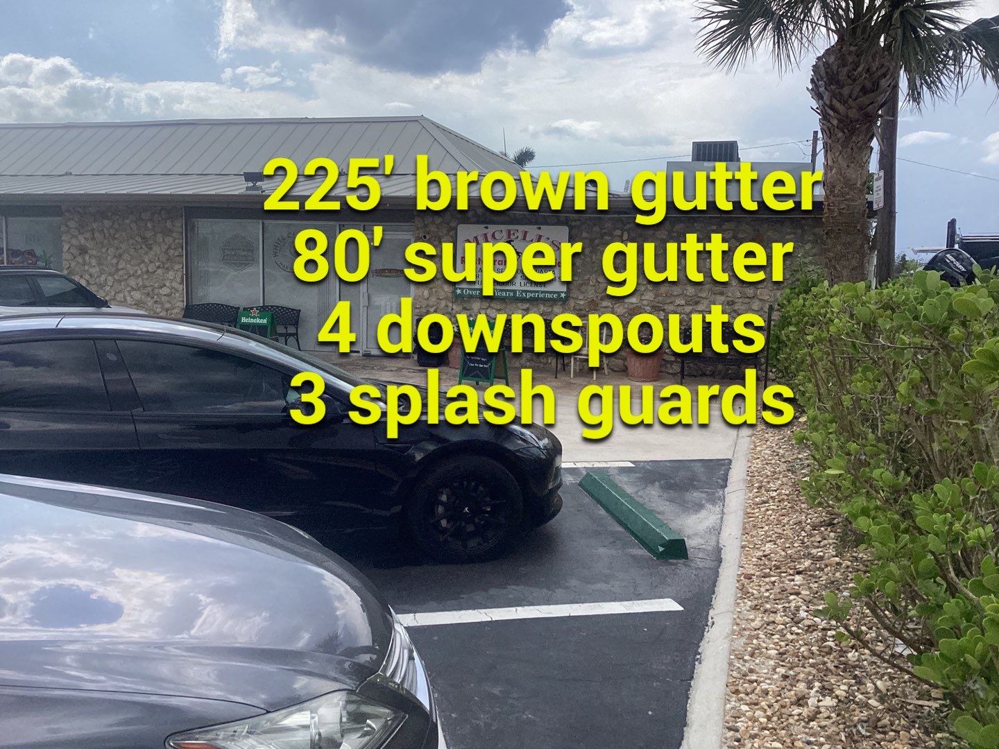 Brown 6-Inch Seamless Gutters Installed in Matlacha FL by Gutter Professors