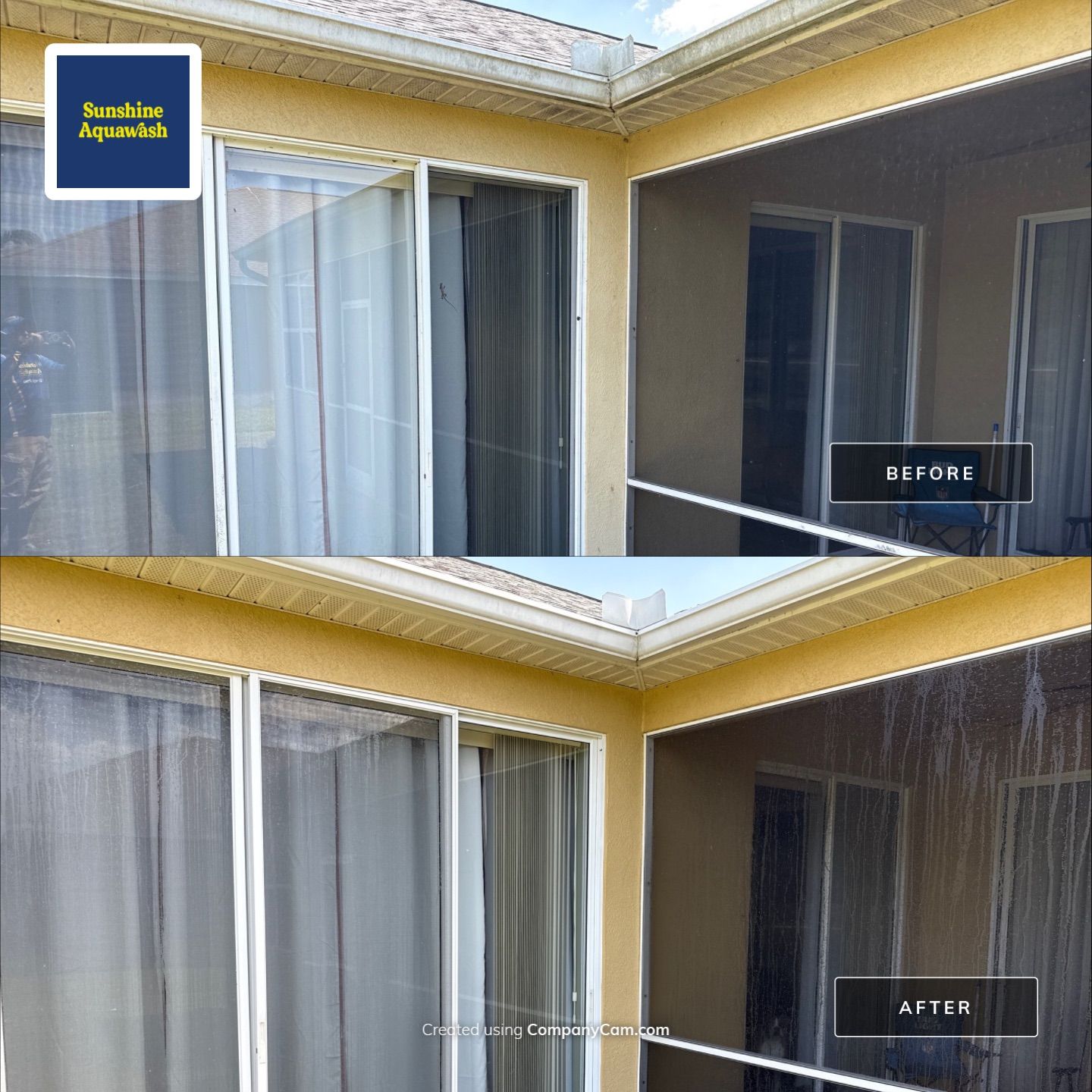 Driveway & Rear Wall Soft Wash | Lexington Community | Parrish, FL | Sunshine AquaWash by Sunshine AquaWash
