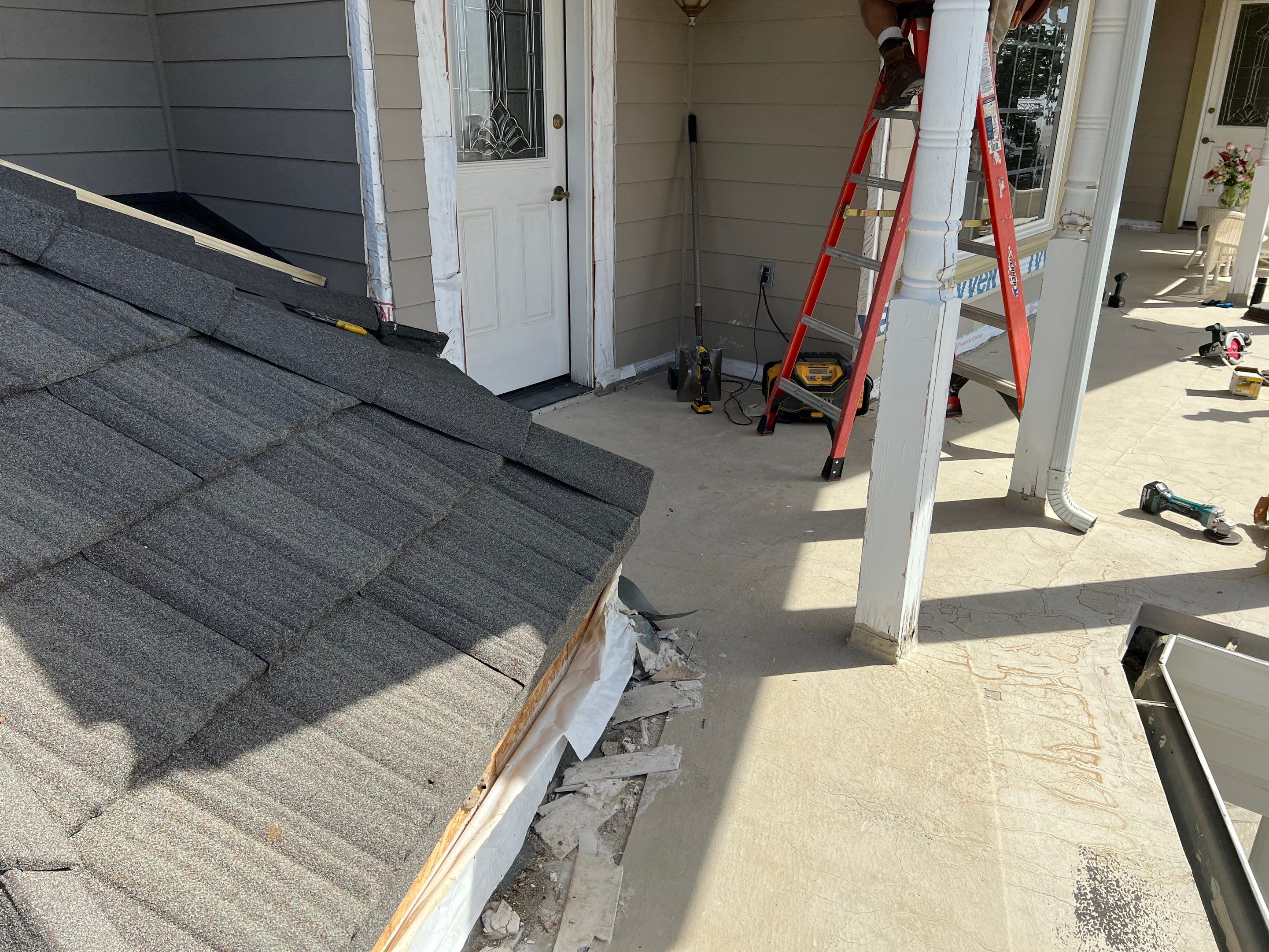 Sealant system over walk deck over house using Rubber coat and coatings by Straight Edge Roofing Inc