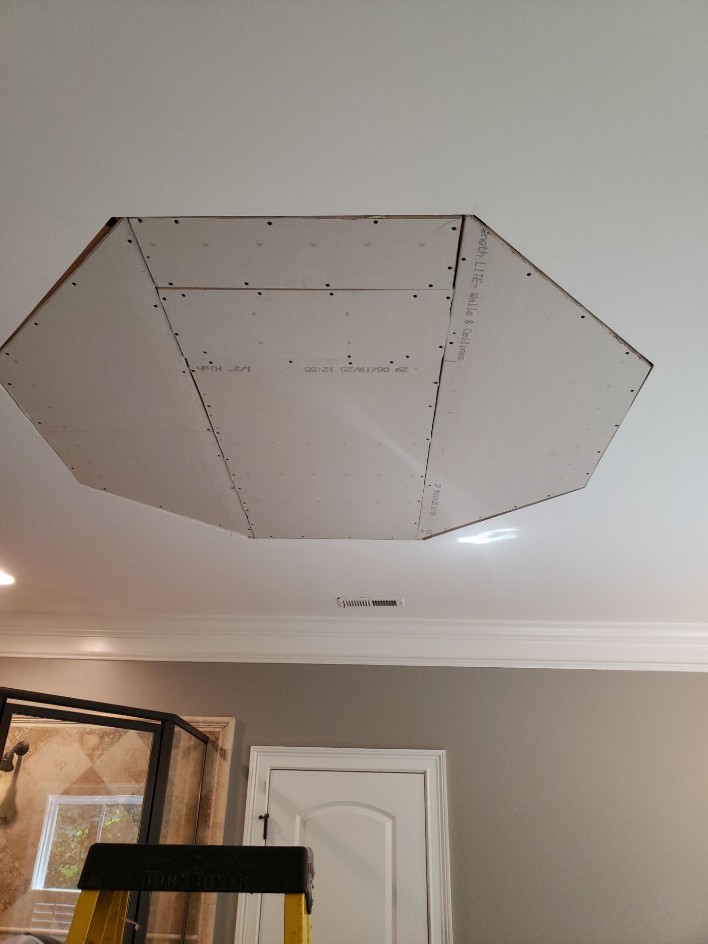 Bathroom Ceiling Transformation by A Step Above Handy LLC