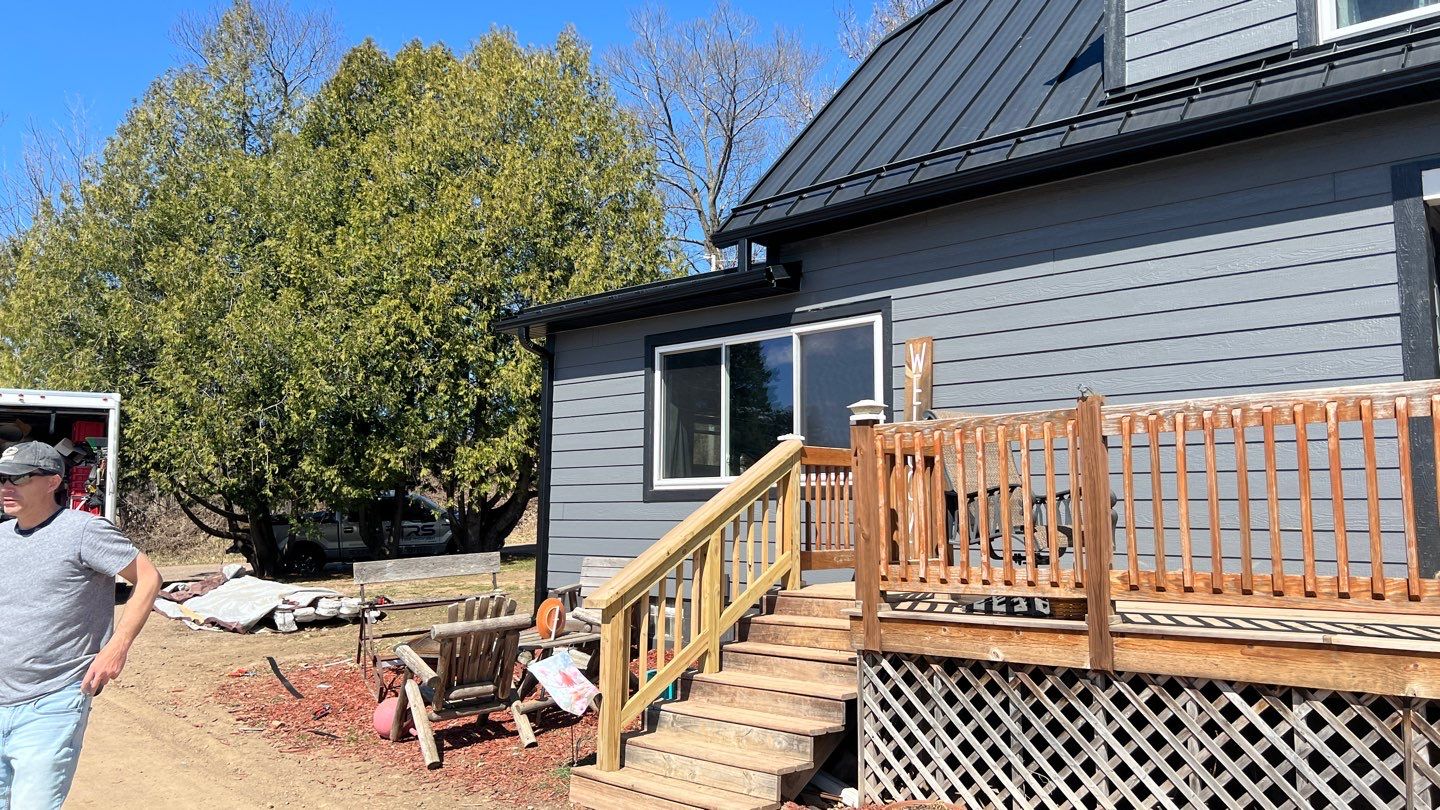  Stunning Home Exterior Makeover | Metal Roofing & LP Smart Siding by Total Restoration Services by LeFever Roofing LLC