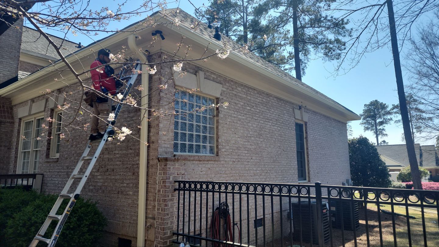 Roof Repair with PermaBoots, Gutter Installation, Cleaning, using 6" Seamless Gutters and Leaf Filter Guards by Indigo State Roofing