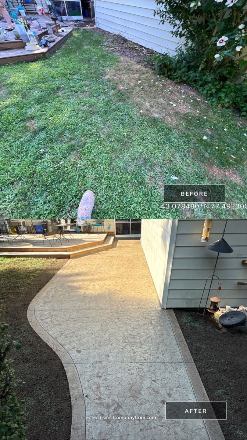 Oxford slate stamped patio  by NG Masonry & Construction LLC