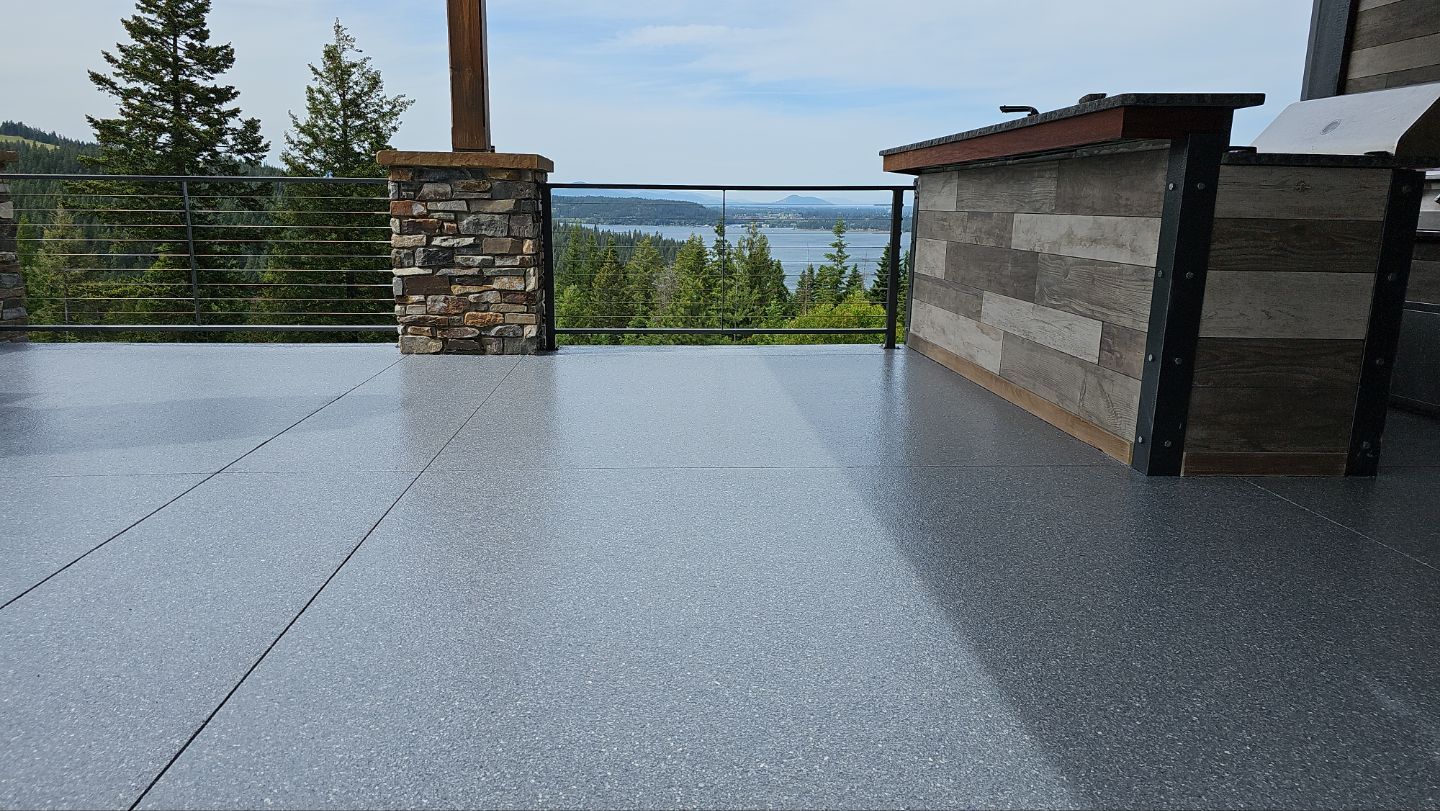 Patio Transformation using Moonstone by Croc Coatings, LLC
