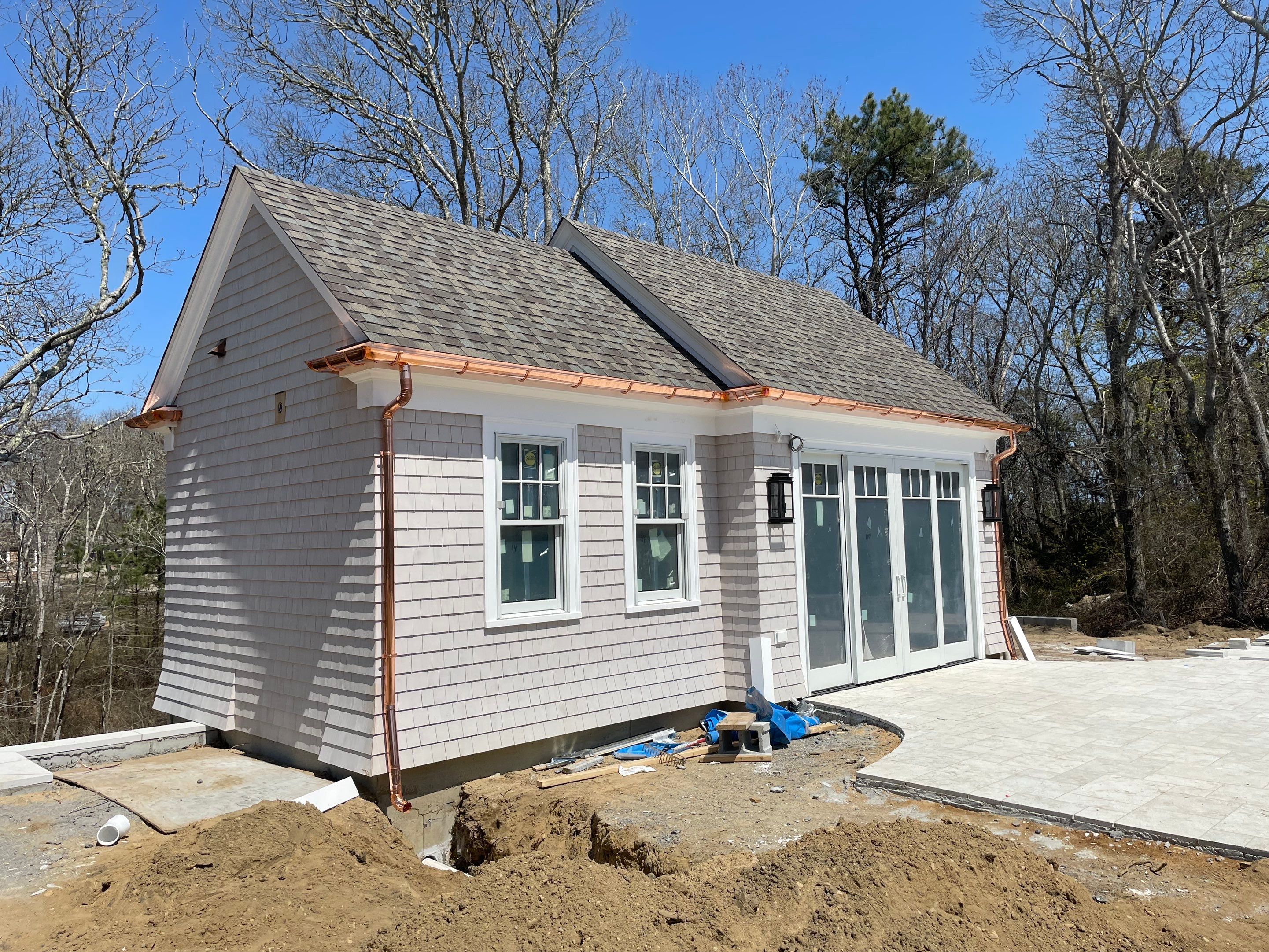 Gutter Installation using 6" Half Round Copper Gutter in Hyannis, MA by Gutter Pro Enterprises