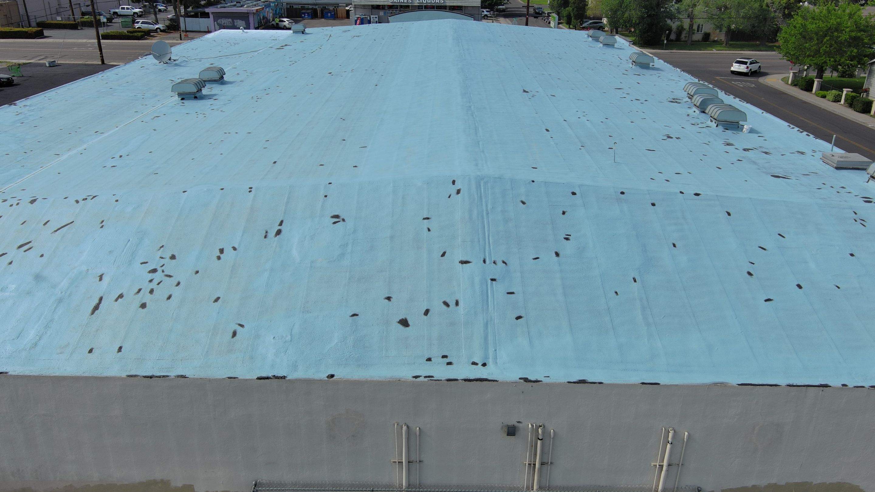 Foam Refurbish using Conklin Benchmark/PUMA XL coatings and spray foam by Straight Edge Roofing Inc