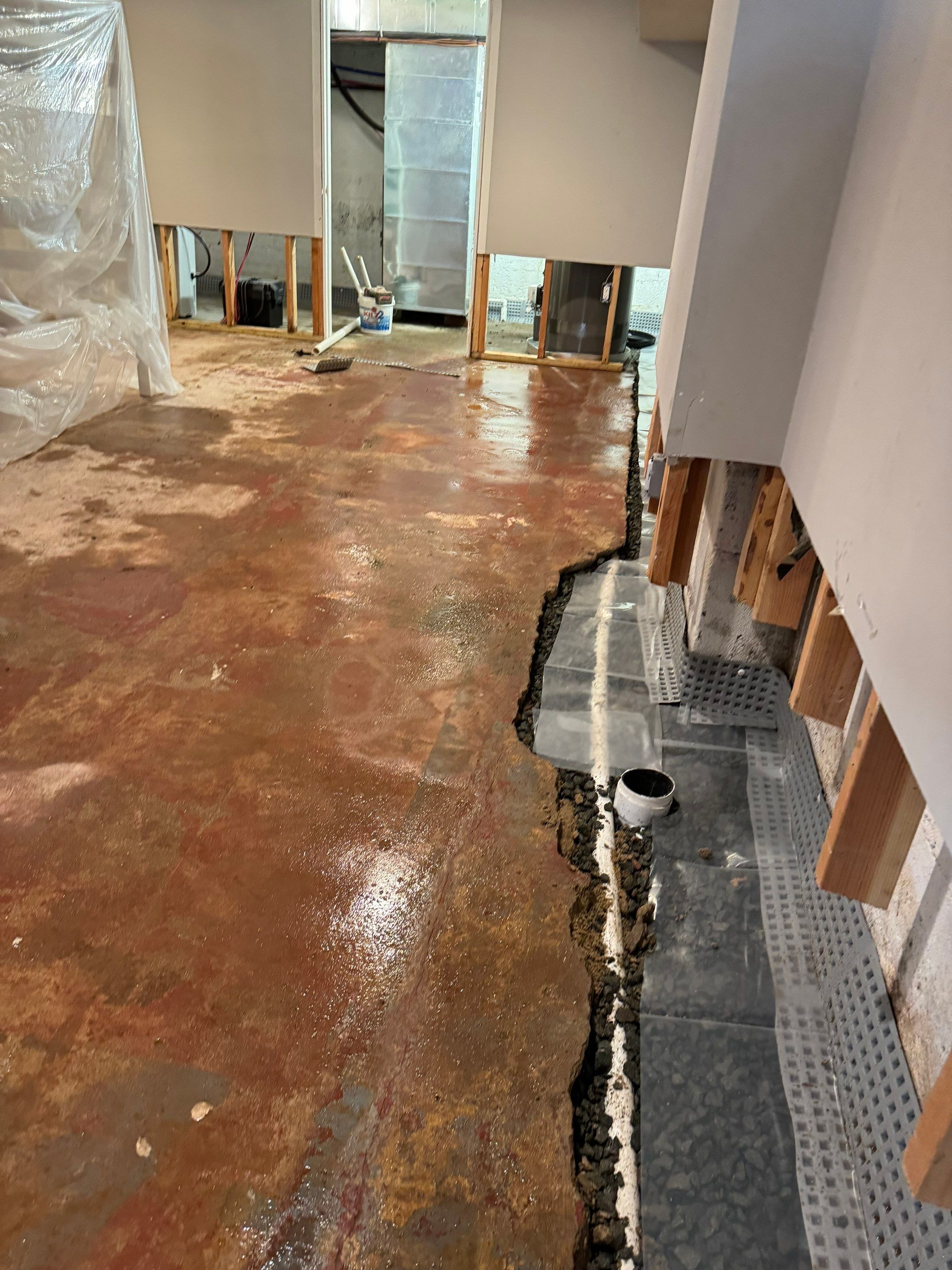 Interior French Drain Livingston NJ by Pure Service Pro, LLC 