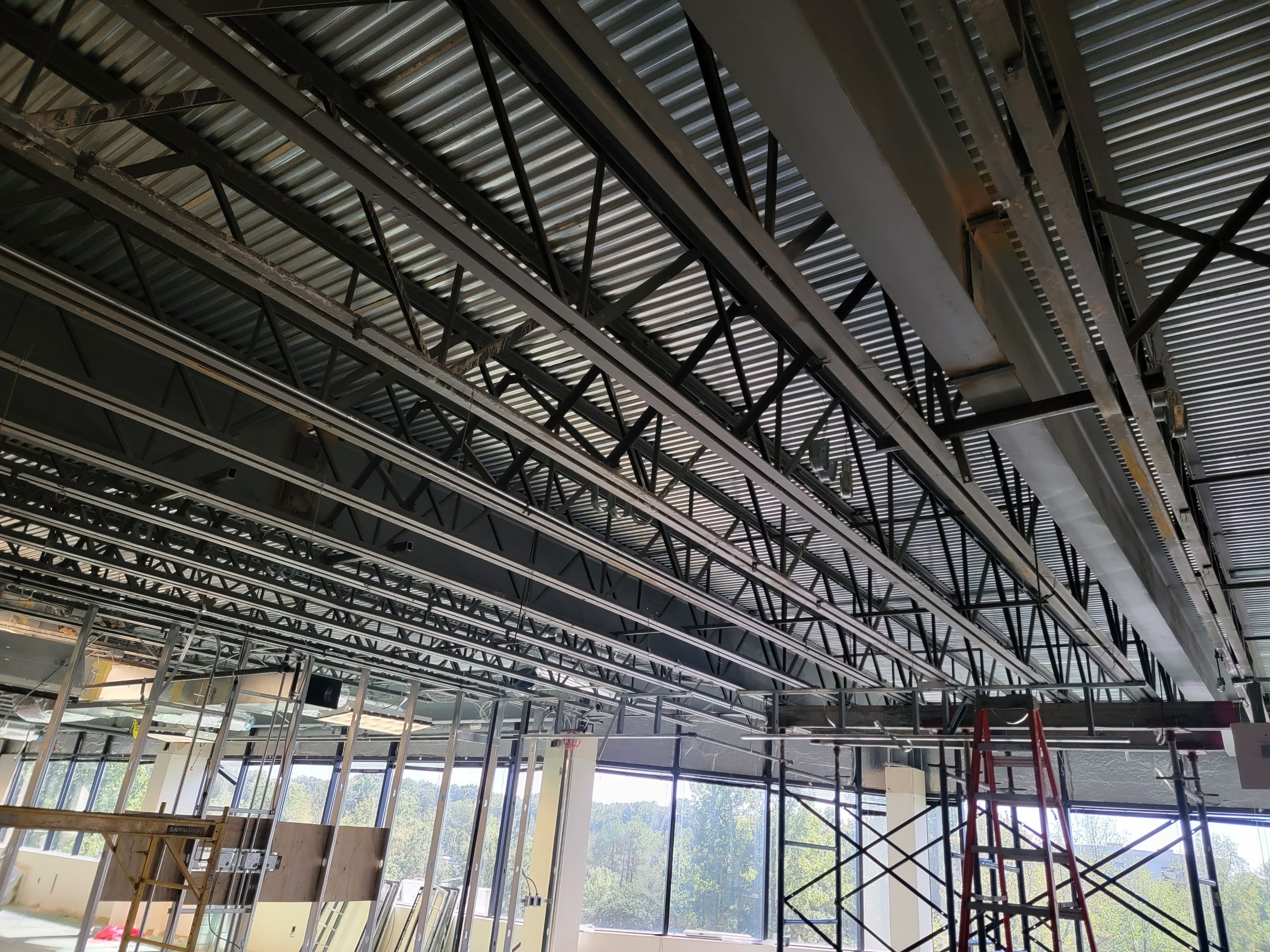 Opening up Elevated Floor for Stair Way install by Alsip Locating Service, LLC
