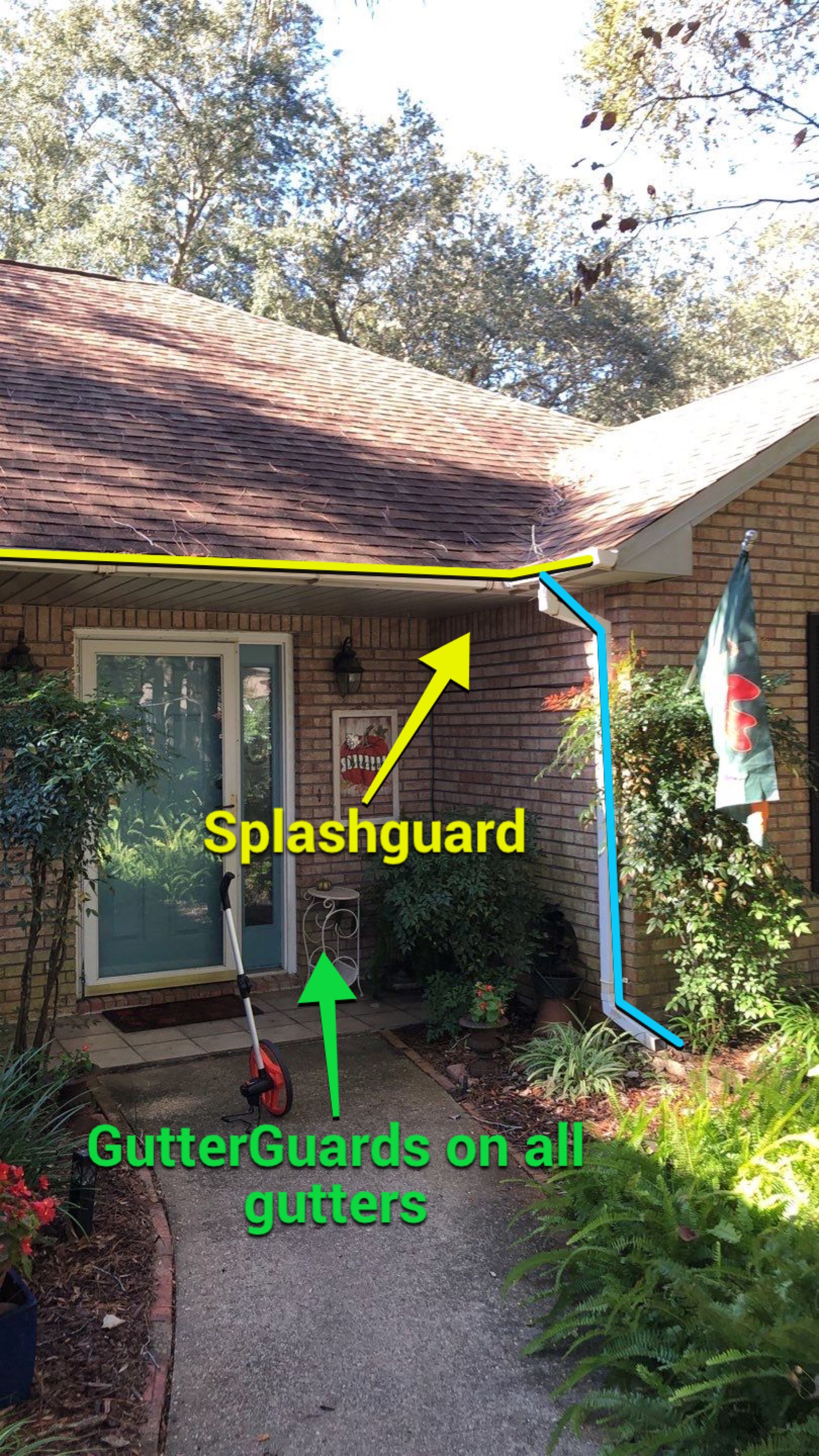 Seamless Gutter Installation using K-Style Seamless Gutters and LeafBlaster Pro Gutter Guards by Gutter Professors