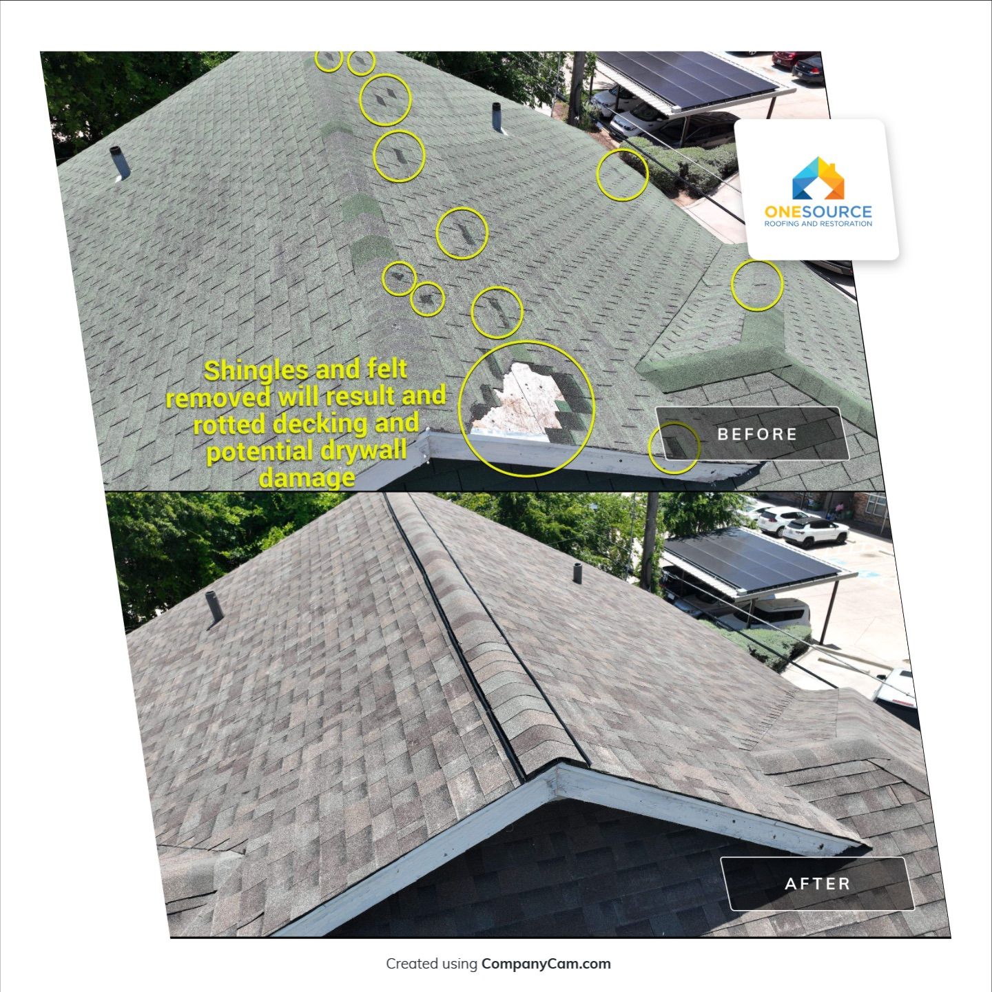 Residential Roofing Installation using Malarkey Highlander Natural Wood by OneSource Roofing and Restoration