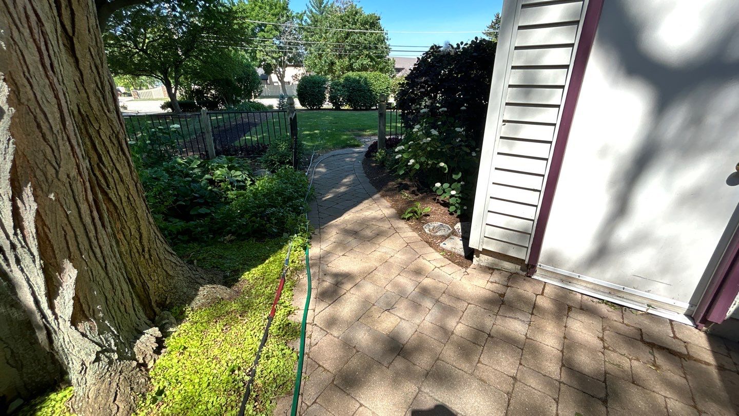 Brick paver clean, sand and seal.  using Polysweep polymeric sand by Northern Power Washing LLC.