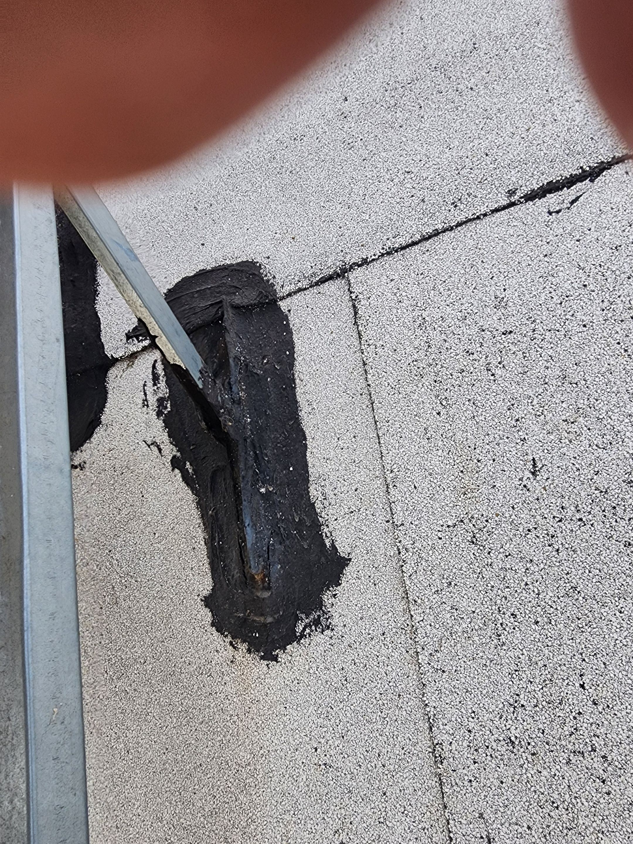 Foam and coatings on commercial roof by Straight Edge Roofing Inc