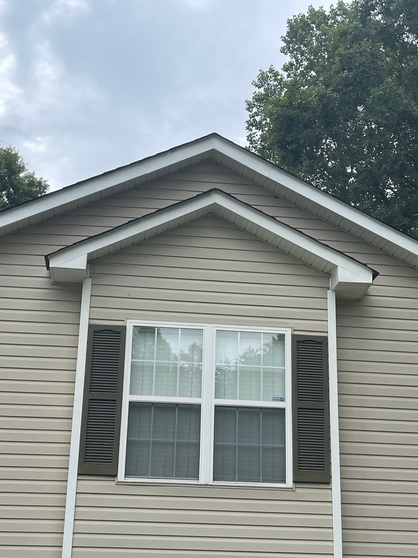 5" Low Gloss White Gutters and new Trim at Peaks by Peak 2 Peak Services LLC