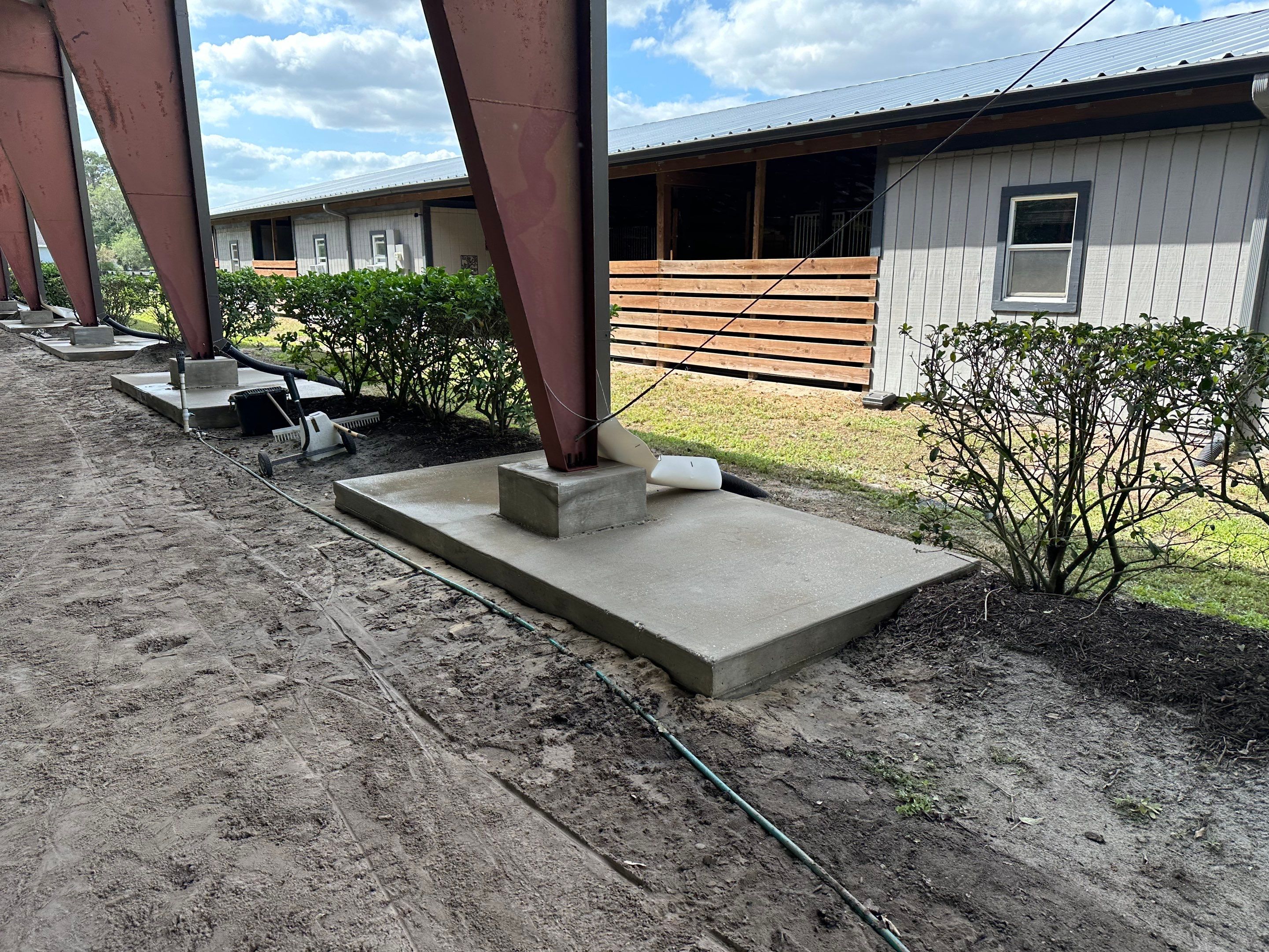 Vinyl Horse Fence & Concrete Pier Cleaning at Lesley Cox Equestrian, Parrish, FL | Sunshine AquaWash by Sunshine AquaWash