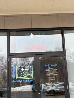 Buckley's Fish Room LED Sign & Door Vinyl