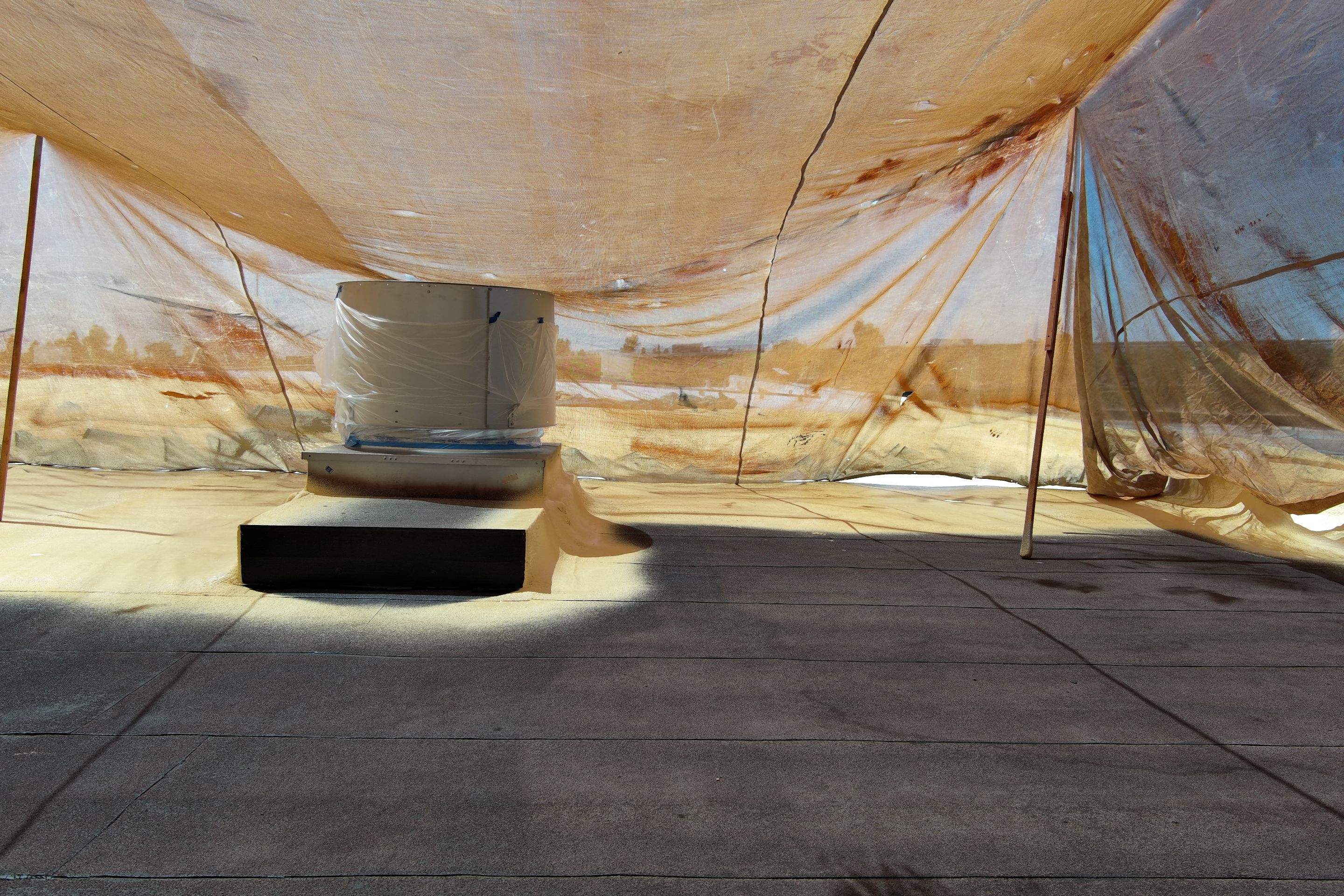 Pro Farms Spray foam roofing project by Straight Edge Roofing Inc