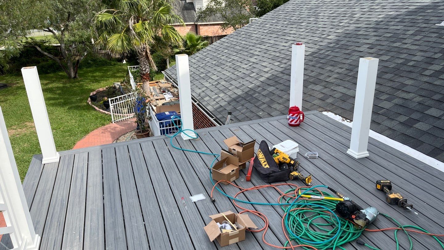Walk Out Patio Cover by Bayfront Roofing and Construction