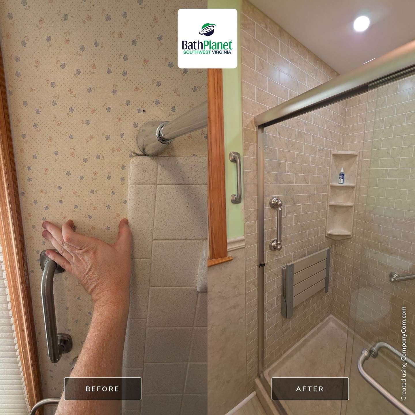 Tub to Shower Remodel by BathPlanet SW Virginia
