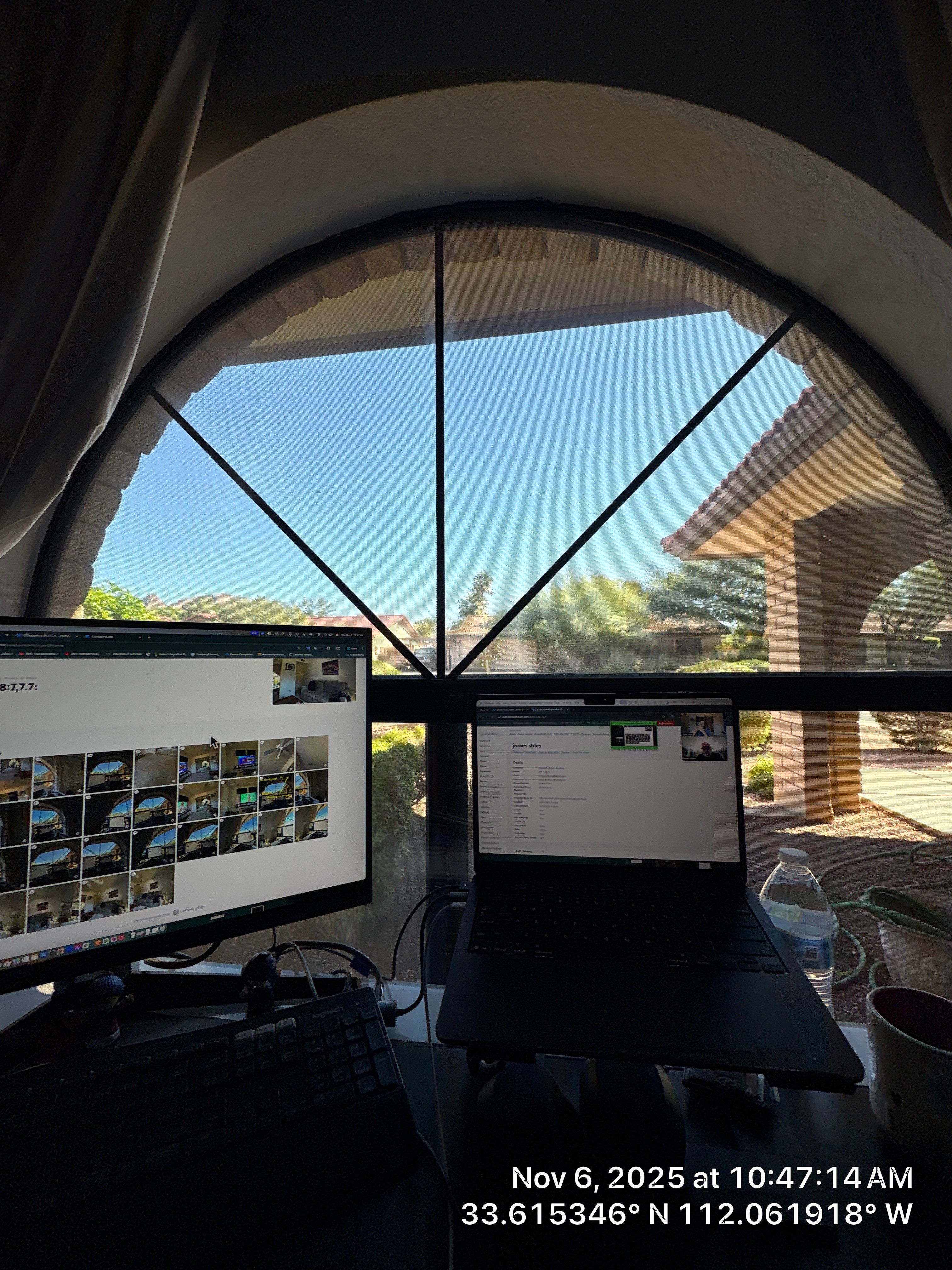 TV wall in office by CompanyCam Sales Demo