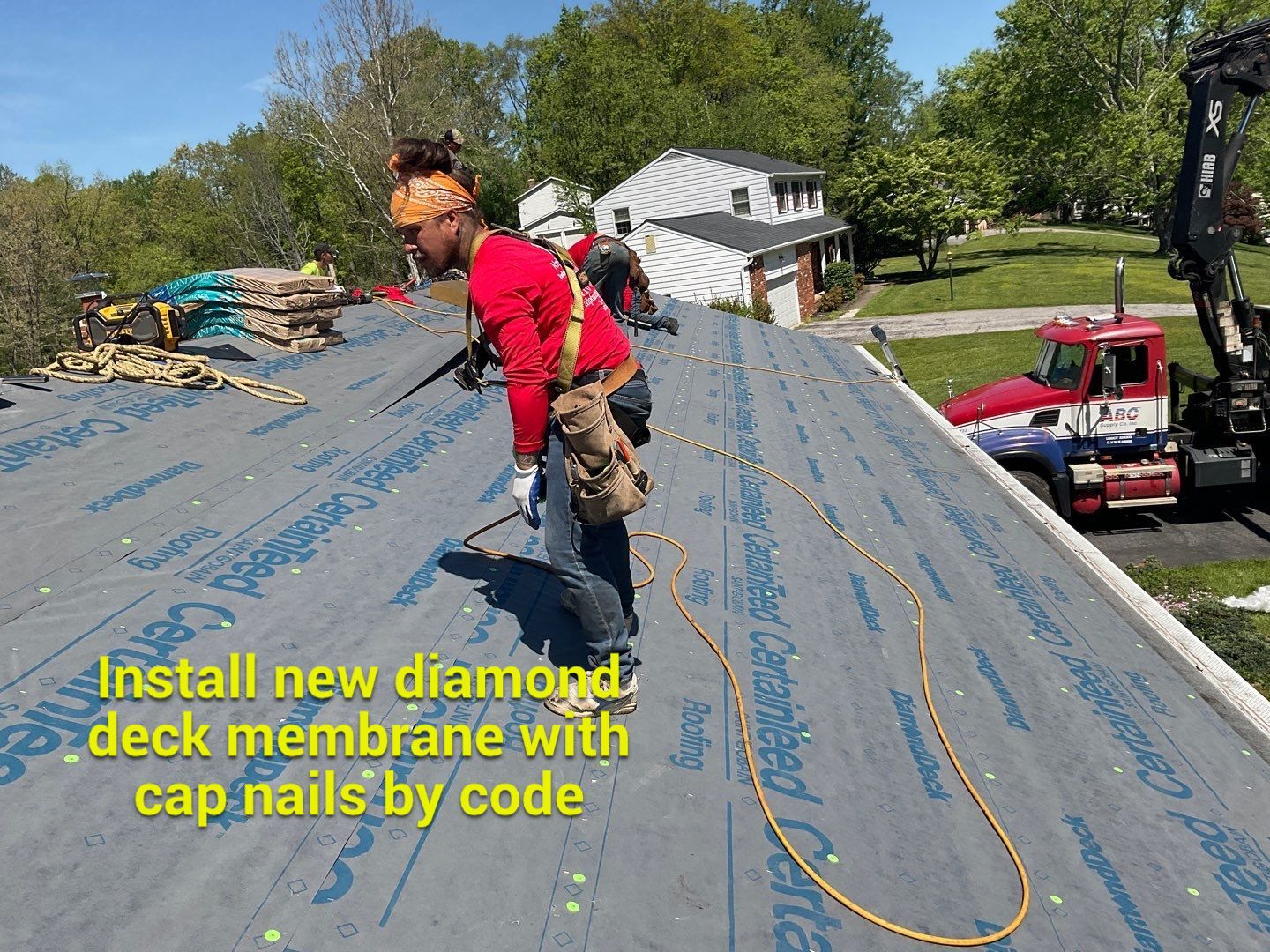 Residential Roofing Installation using Landmark Shingles Color Weatherwood by Alpha Design Services