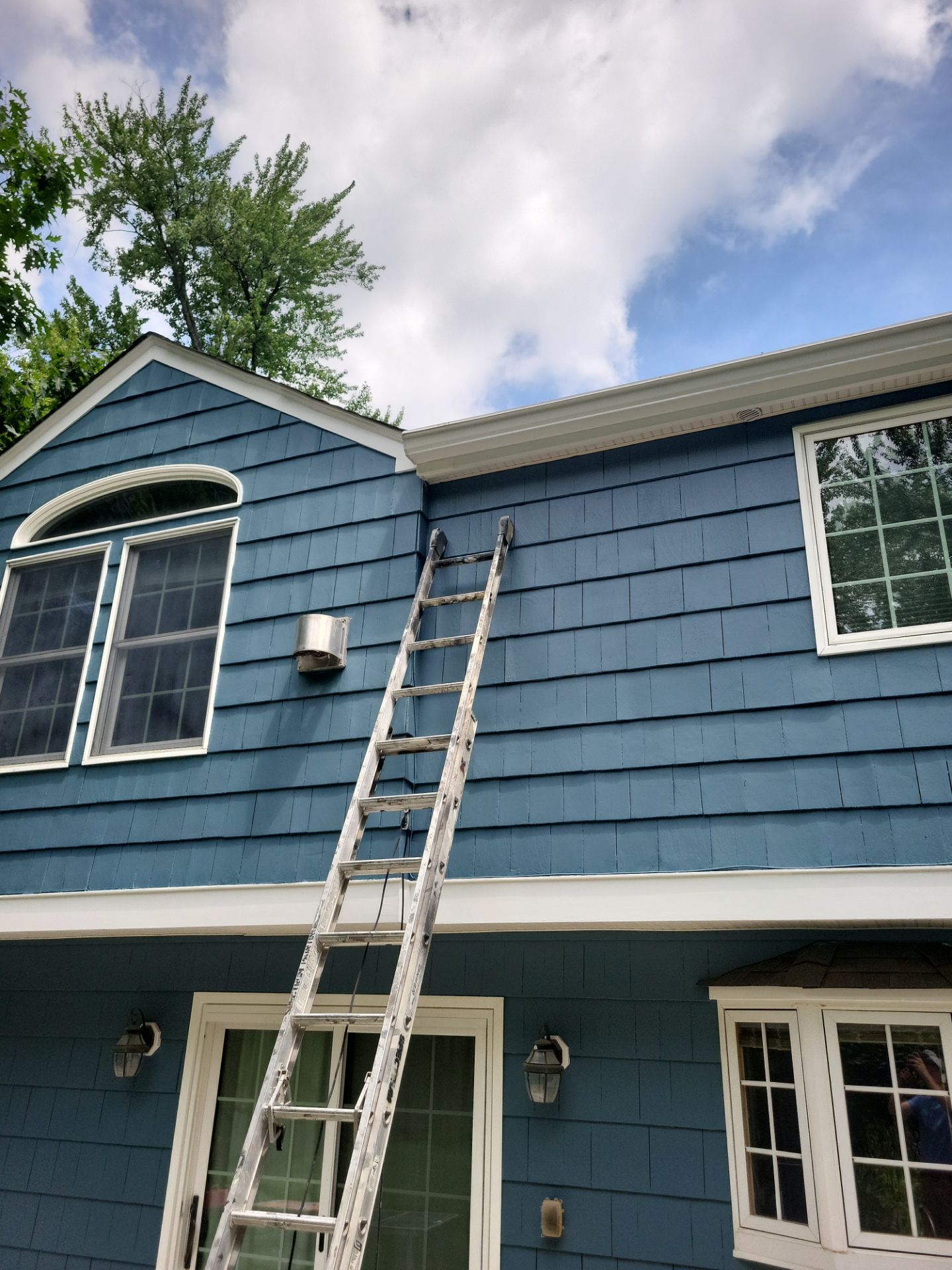 Exterior Painting and Cedar Shingle Siding Repair in Cedar Grove by Spectrum Painting, LLC