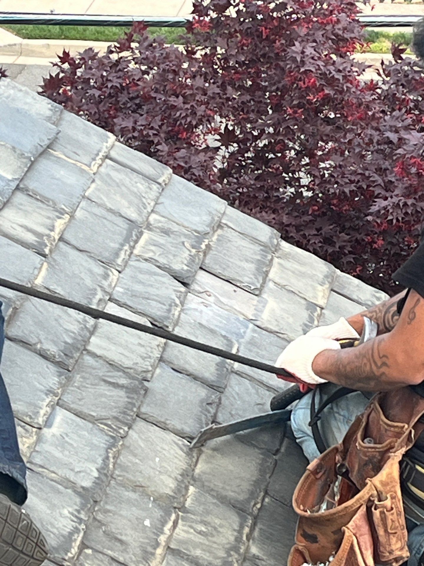 Arlington: Buckingham Slate and Carlisle Syntec TPO Roof by RM Banning, Inc.