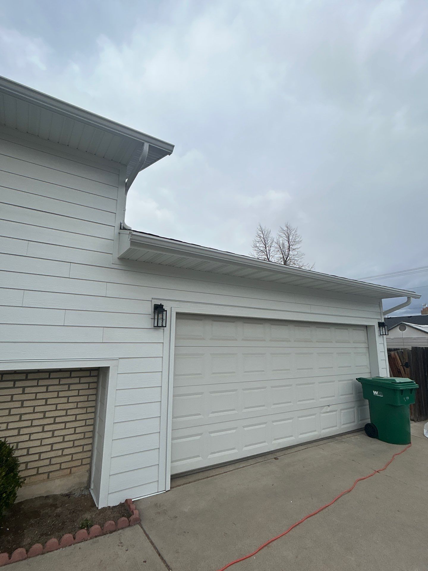 Orem | Crisp Monochromatic Hardie Upgrade | Arctic White by Ideal Siding Utah
