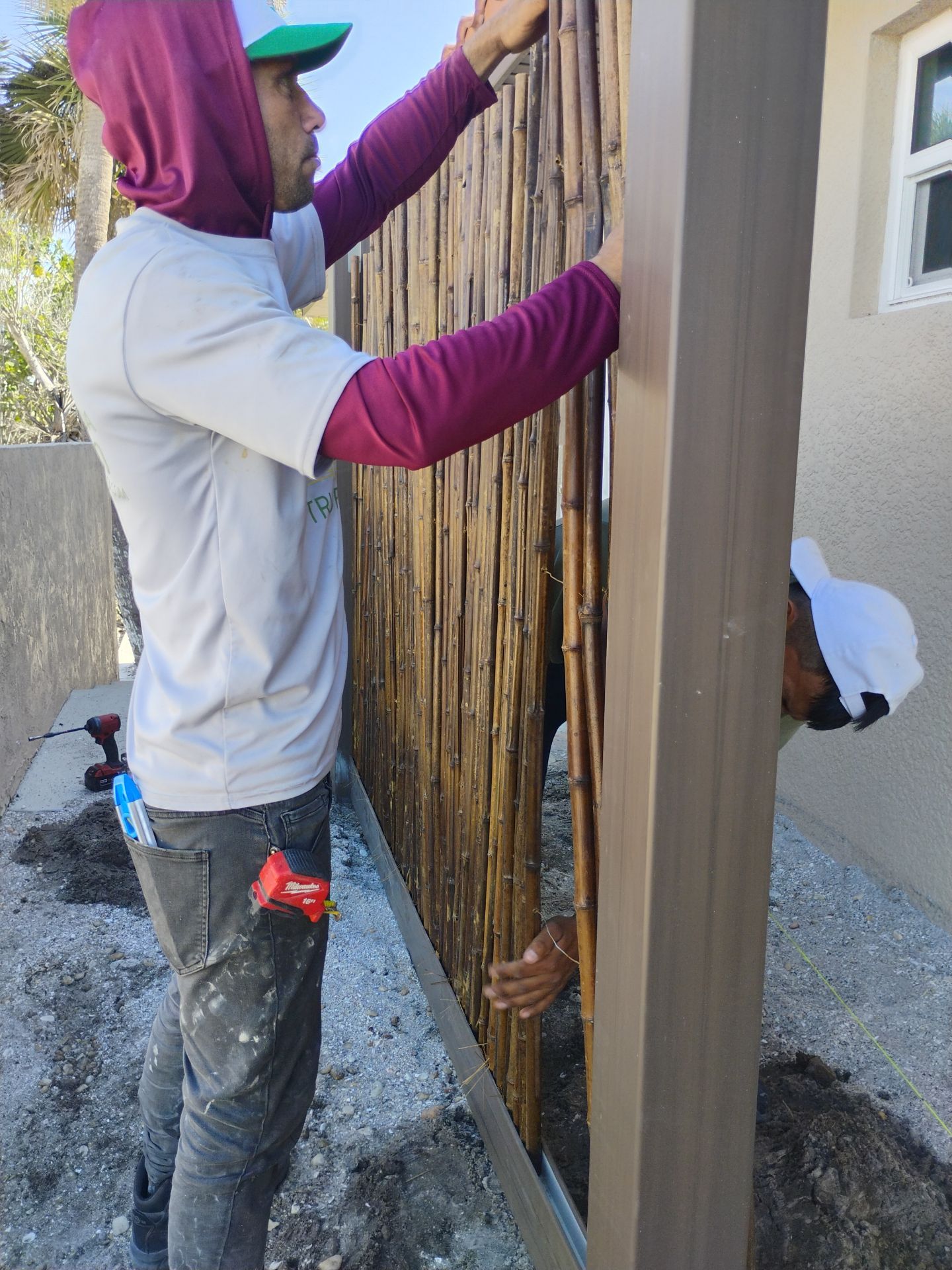Custom Bamboo Vinyl Fence in Manasota Key by True Fence LLC