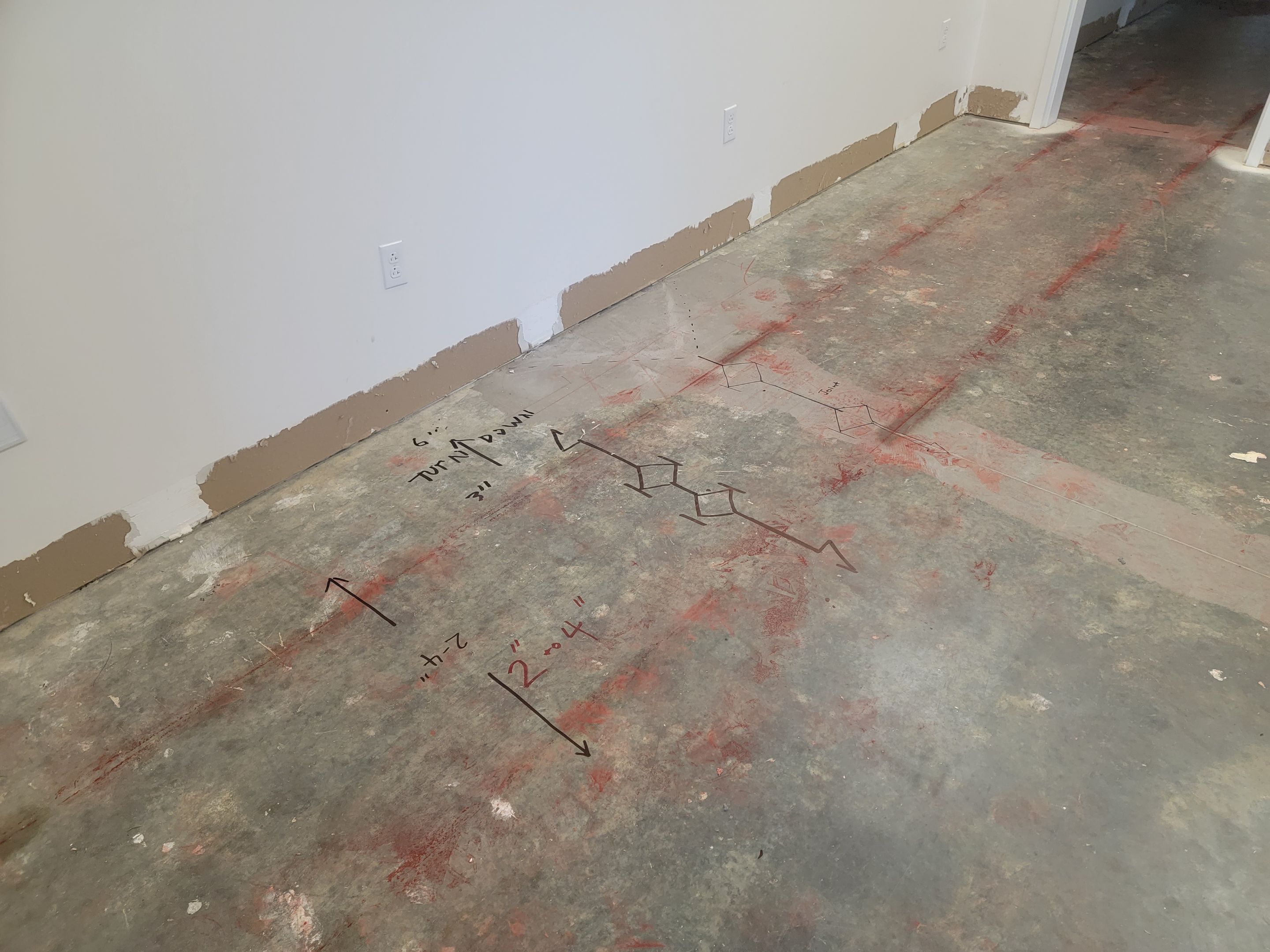Concrete Scanning for new sewer line install by Alsip Locating Service, LLC