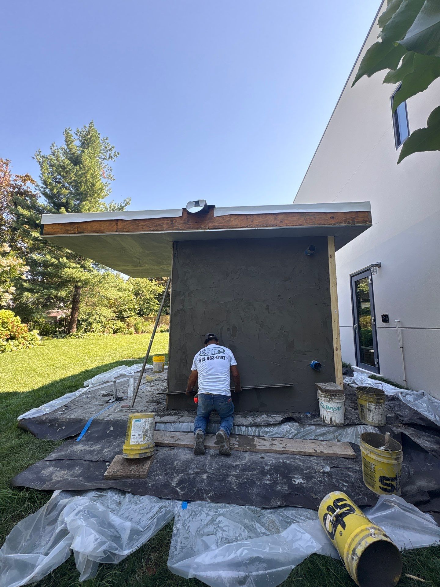 Modern Stucco Restoration and Skim Coat Repair in Nashville by U.S. Exterior Solutions